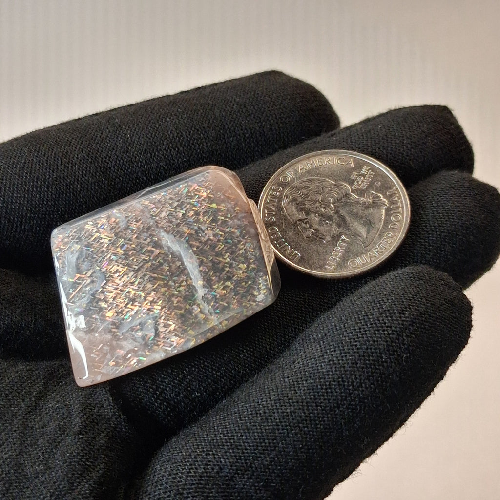 Rainbow Lattice Sunstone Polished Specimen | RS-001 | 17g | Tanzania