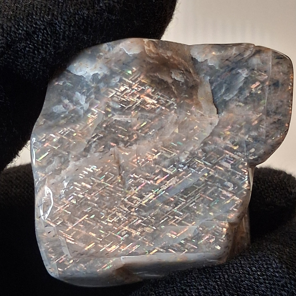 Rainbow Lattice Sunstone Polished Specimen | RS-004 | 26g | Tanzania