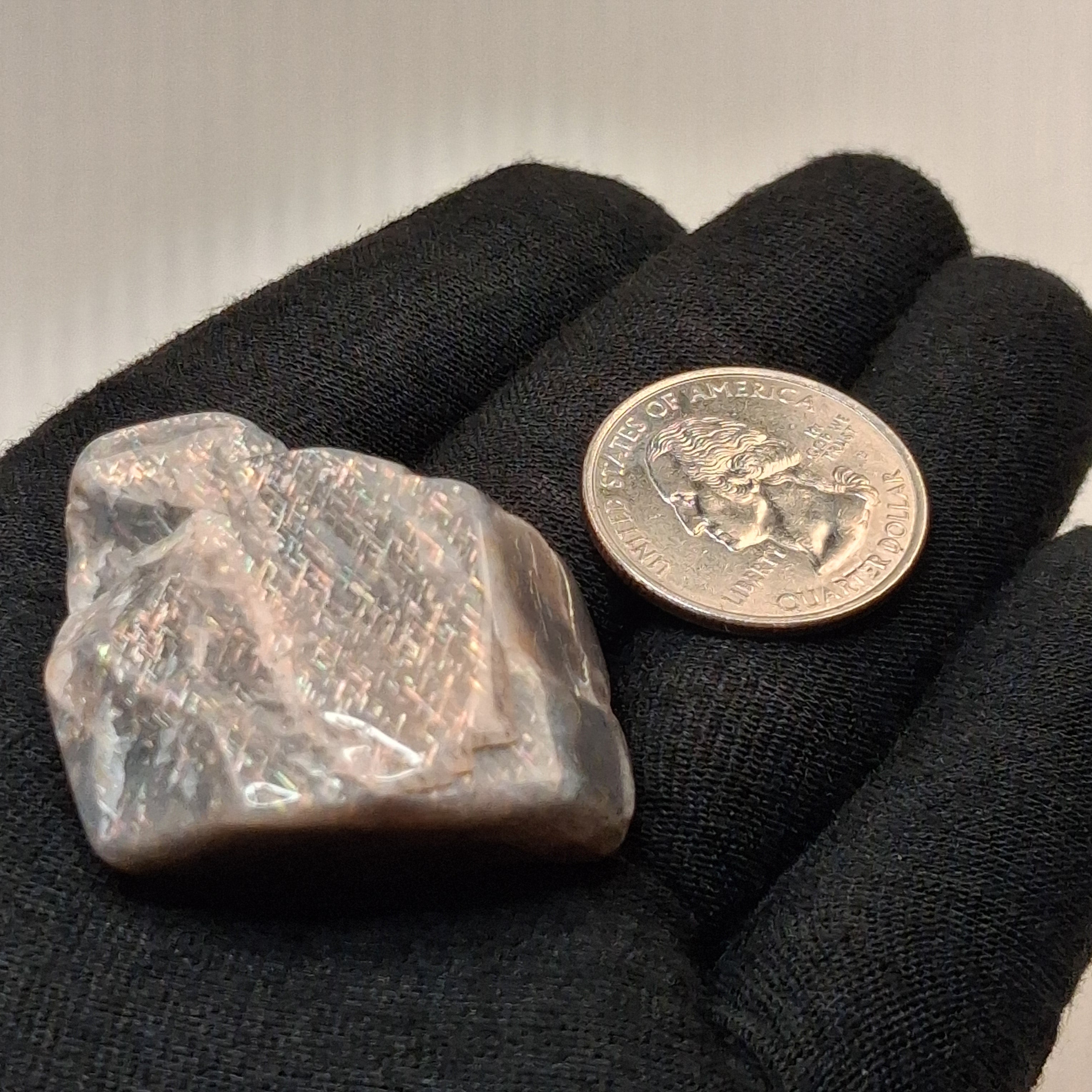 Rainbow Lattice Sunstone Polished Specimen | RS-004 | 26g | Tanzania