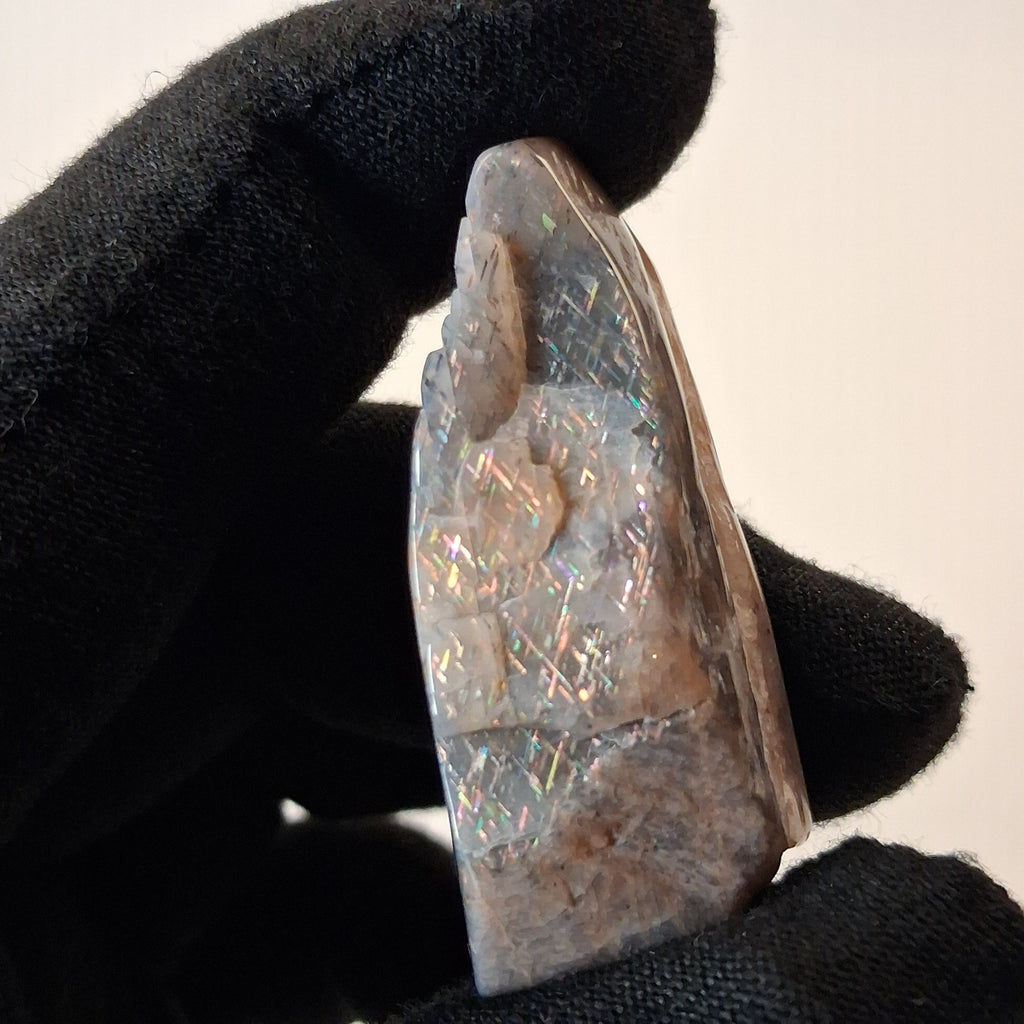 Rainbow Lattice Sunstone Polished Specimen | RS-006 | 20g | Tanzania