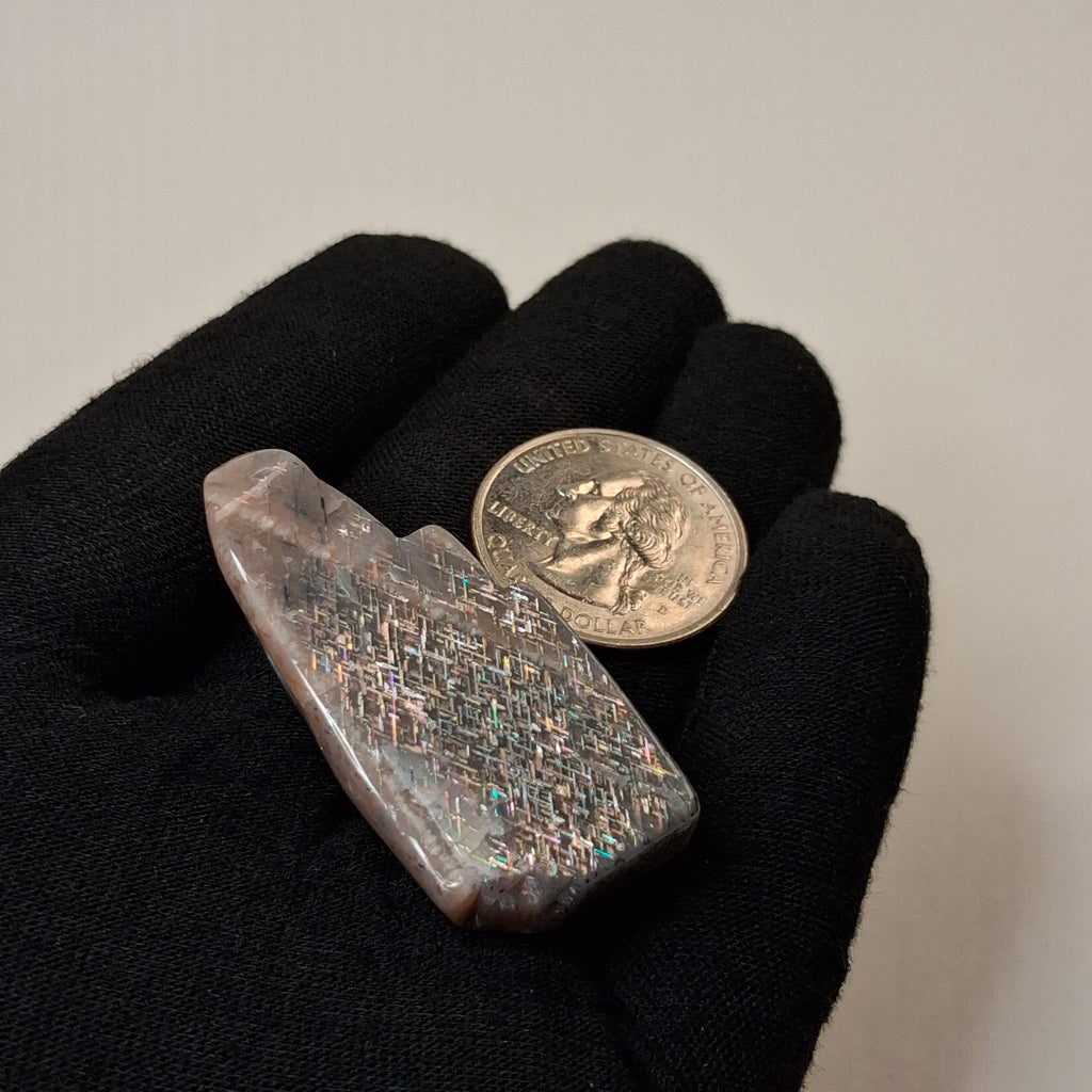 Rainbow Lattice Sunstone Polished Specimen | RS-006 | 20g | Tanzania