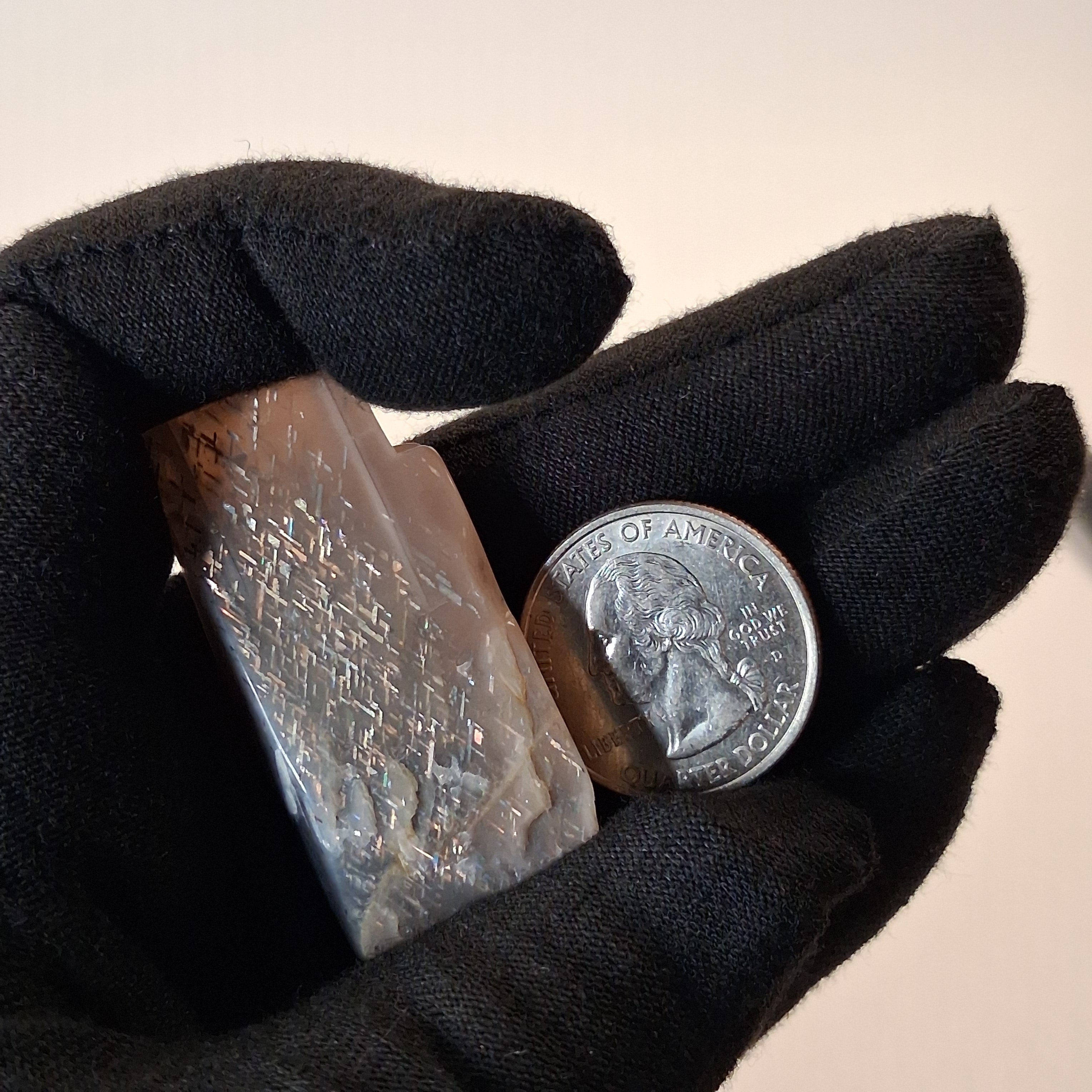 Rainbow Lattice Sunstone Polished Specimen | RS-007 | 21g | Tanzania
