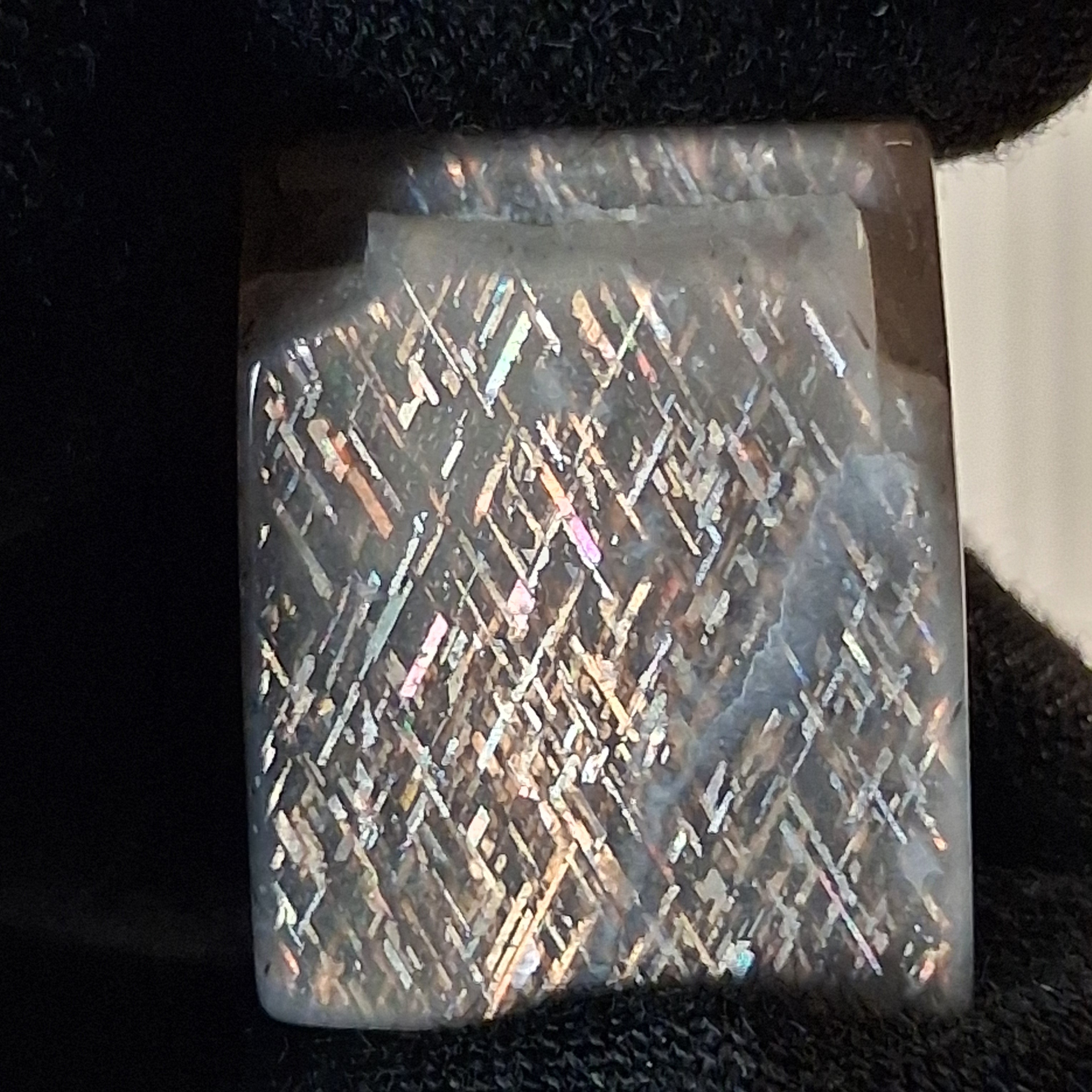 Rainbow Lattice Sunstone Polished Specimen | RS-008 | 7g | Tanzania