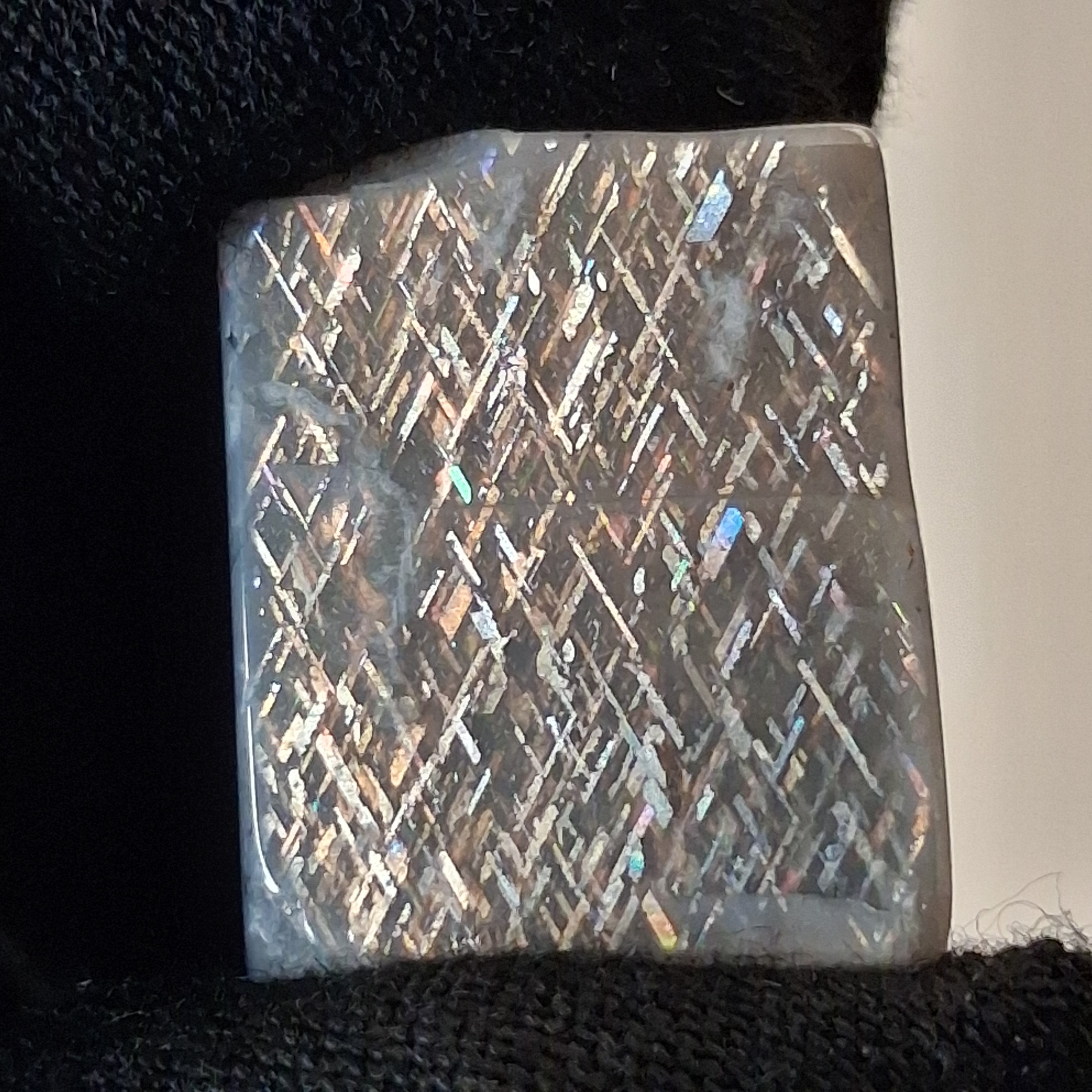 Rainbow Lattice Sunstone Polished Specimen | RS-008 | 7g | Tanzania