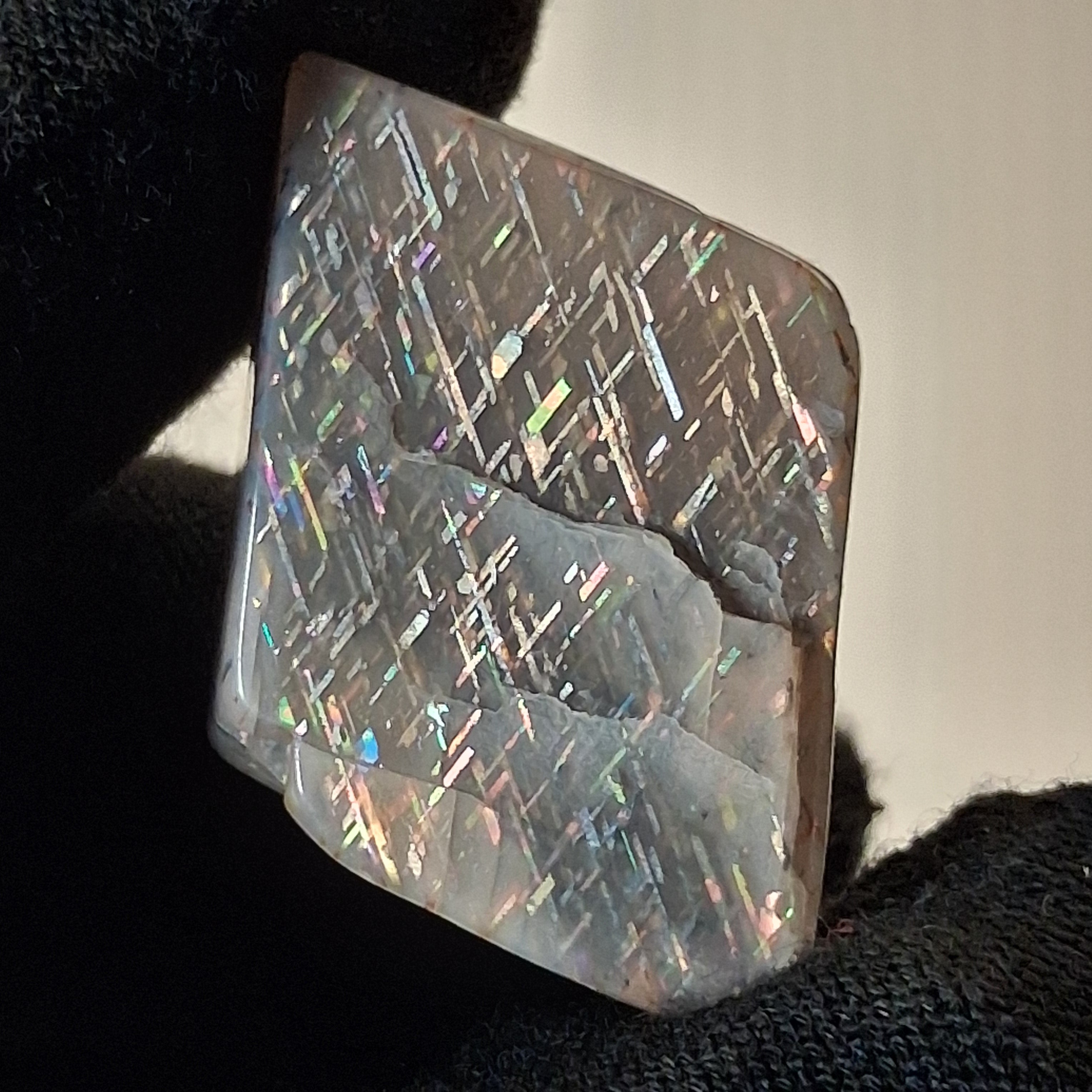 Rainbow Lattice Sunstone Polished Specimen | RS-009 | 10g | Tanzania