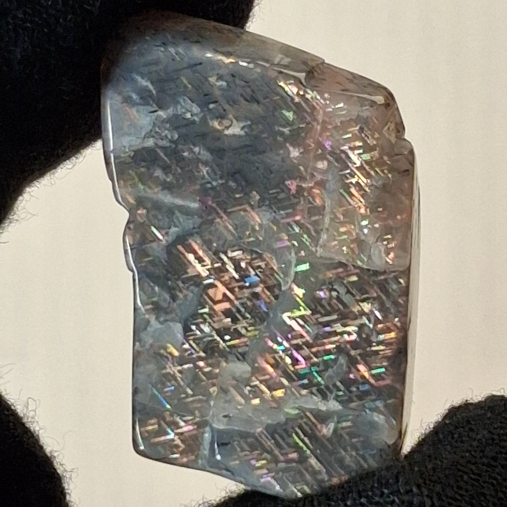 Rainbow Lattice Sunstone Polished Specimen | RS-010 | 10g | Tanzania