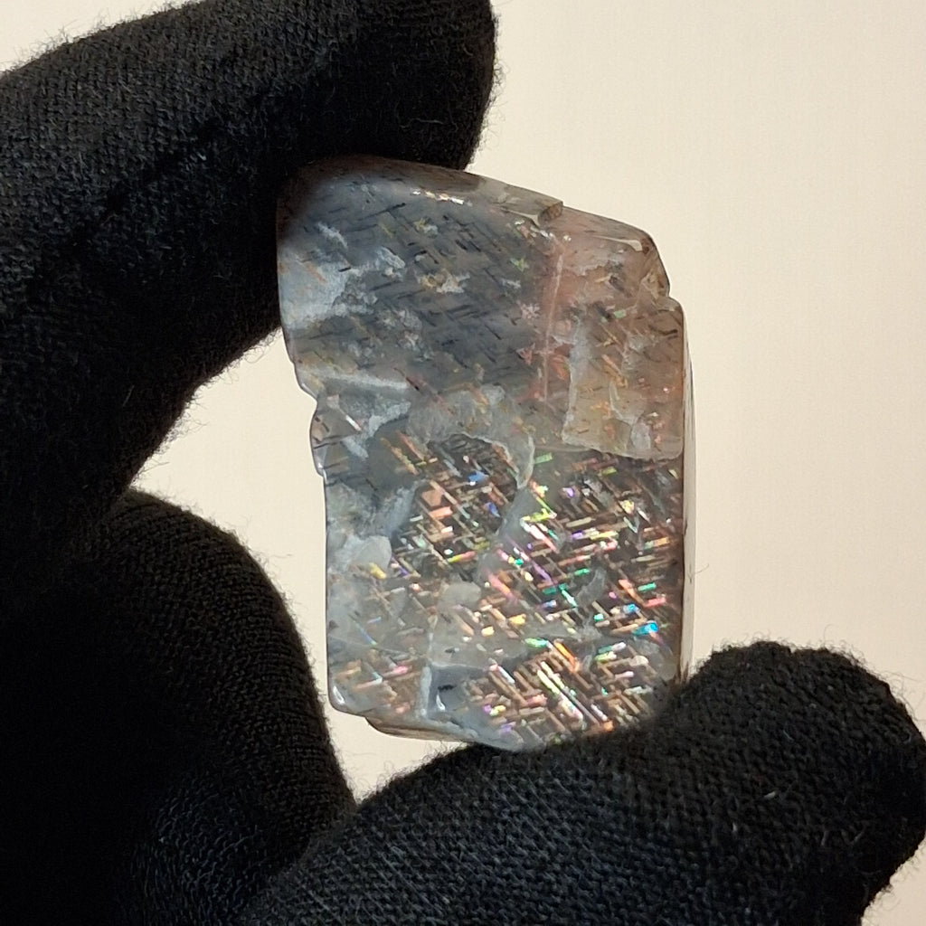 Rainbow Lattice Sunstone Polished Specimen | RS-010 | 10g | Tanzania