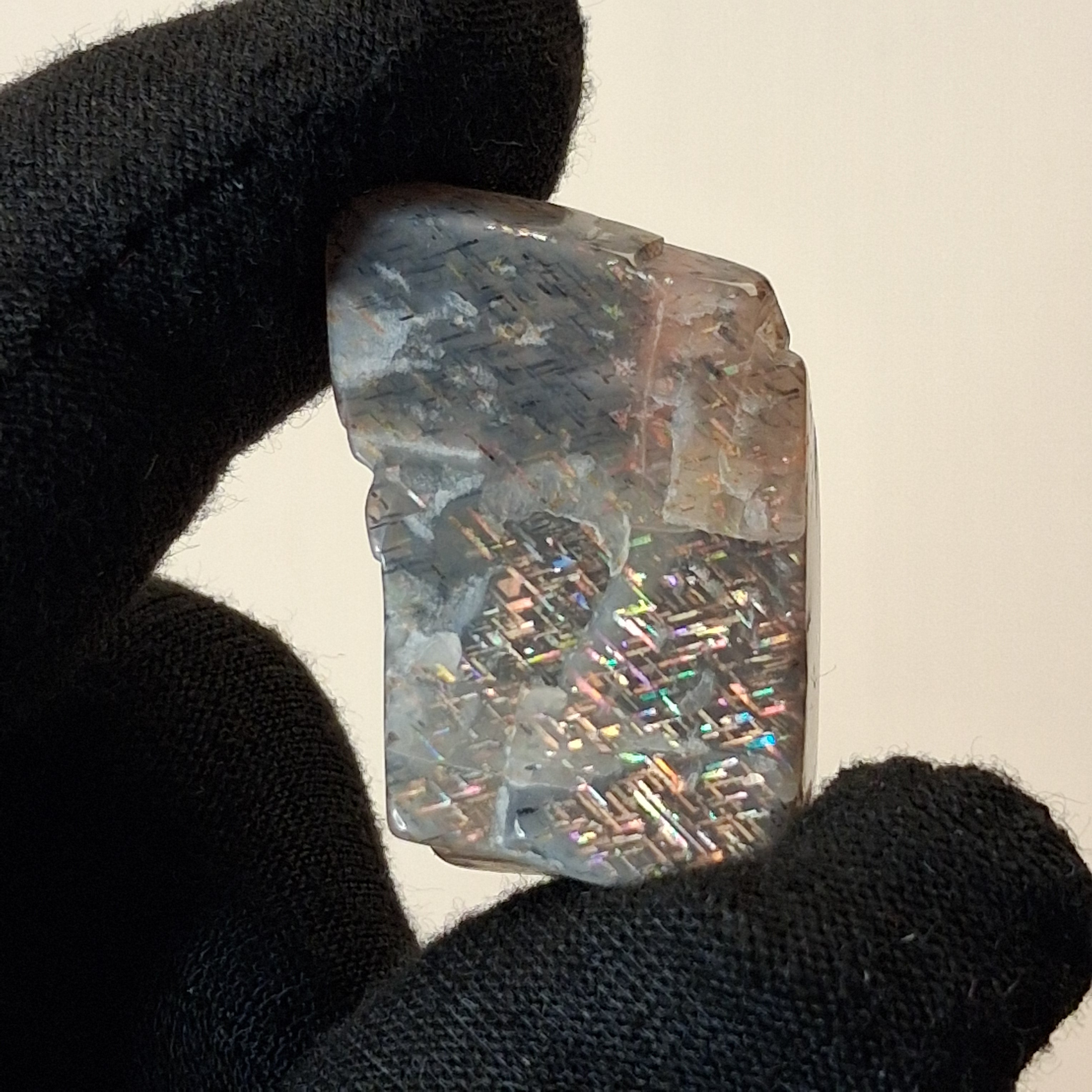 Rainbow Lattice Sunstone Polished Specimen | RS-010 | 10g | Tanzania