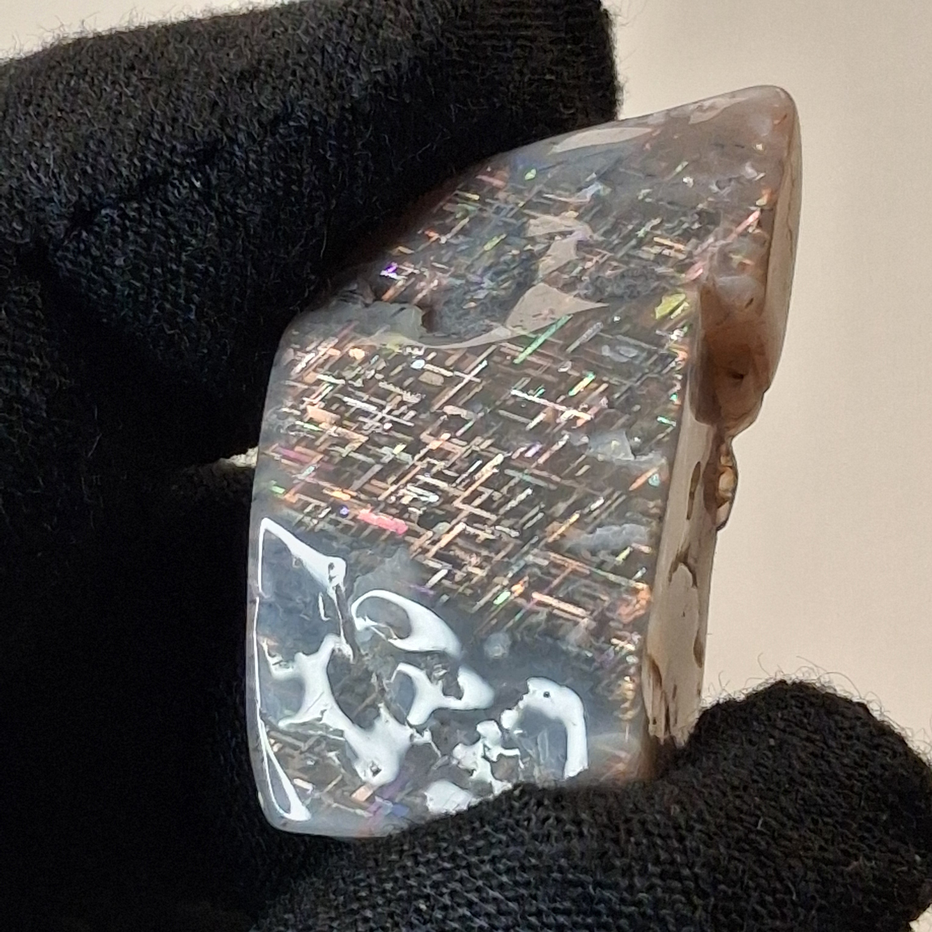 Rainbow Lattice Sunstone Polished Specimen | RS-010 | 10g | Tanzania