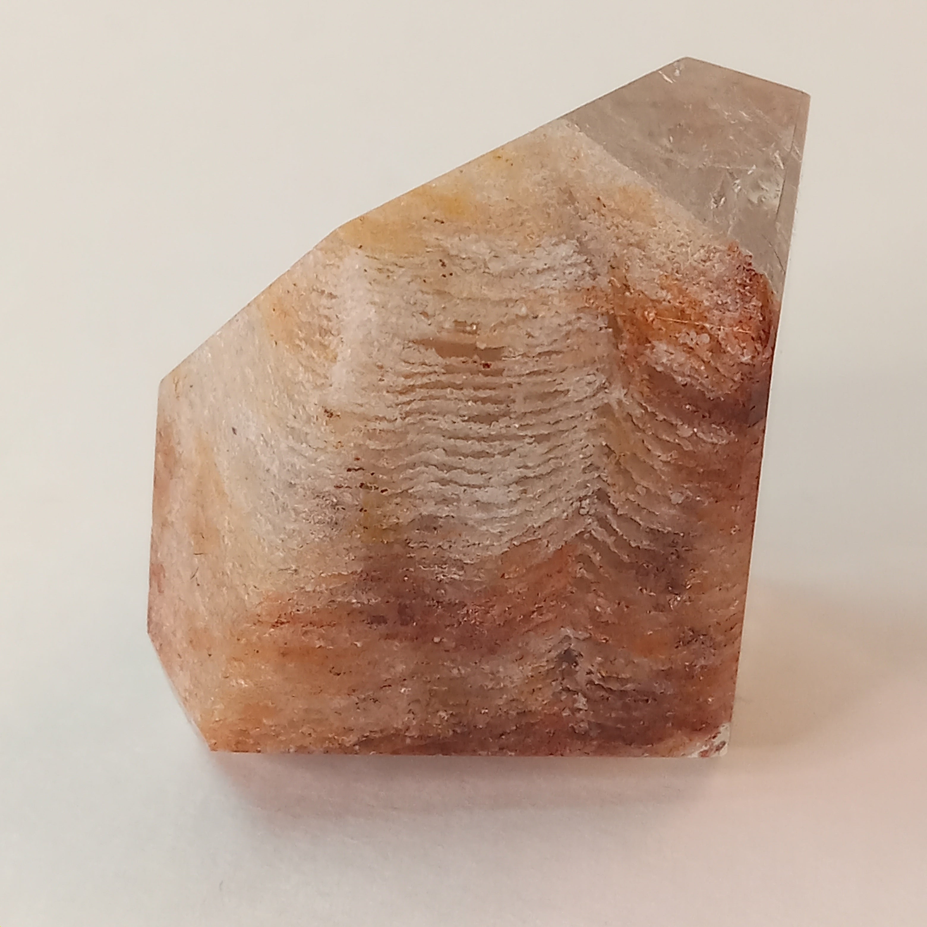 Thousand Layer Garden Quartz Polished Free Form with Bold Layered Landscape Inclusions