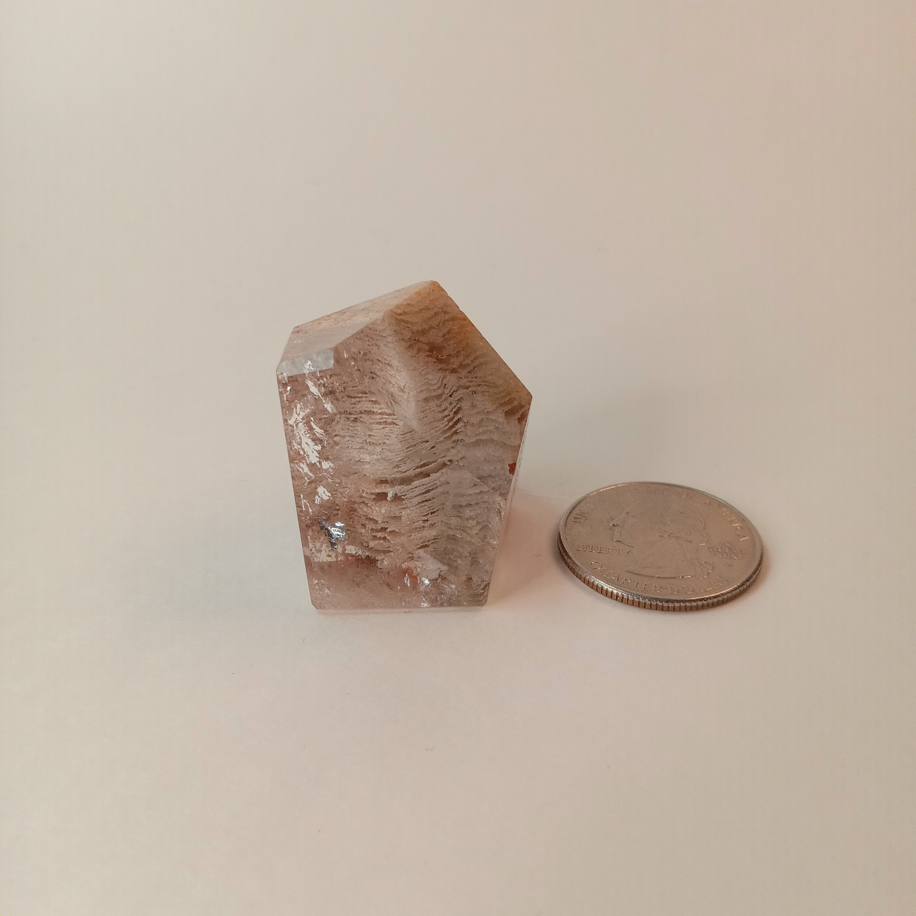 Thousand Layer Garden Quartz Polished Free Form with Bold Layered Landscape Inclusions