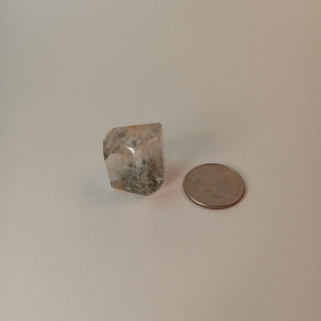 Thousand Layer Garden Quartz Polished Free Form with Smoky Layered Landscape Inclusions
