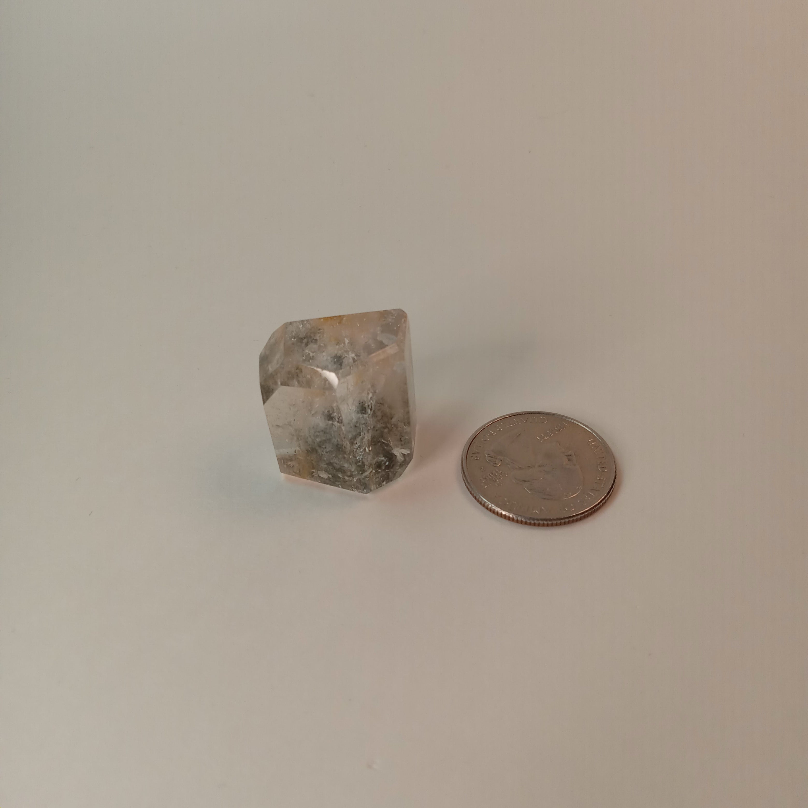Thousand Layer Garden Quartz Polished Free Form with Smoky Layered Landscape Inclusions