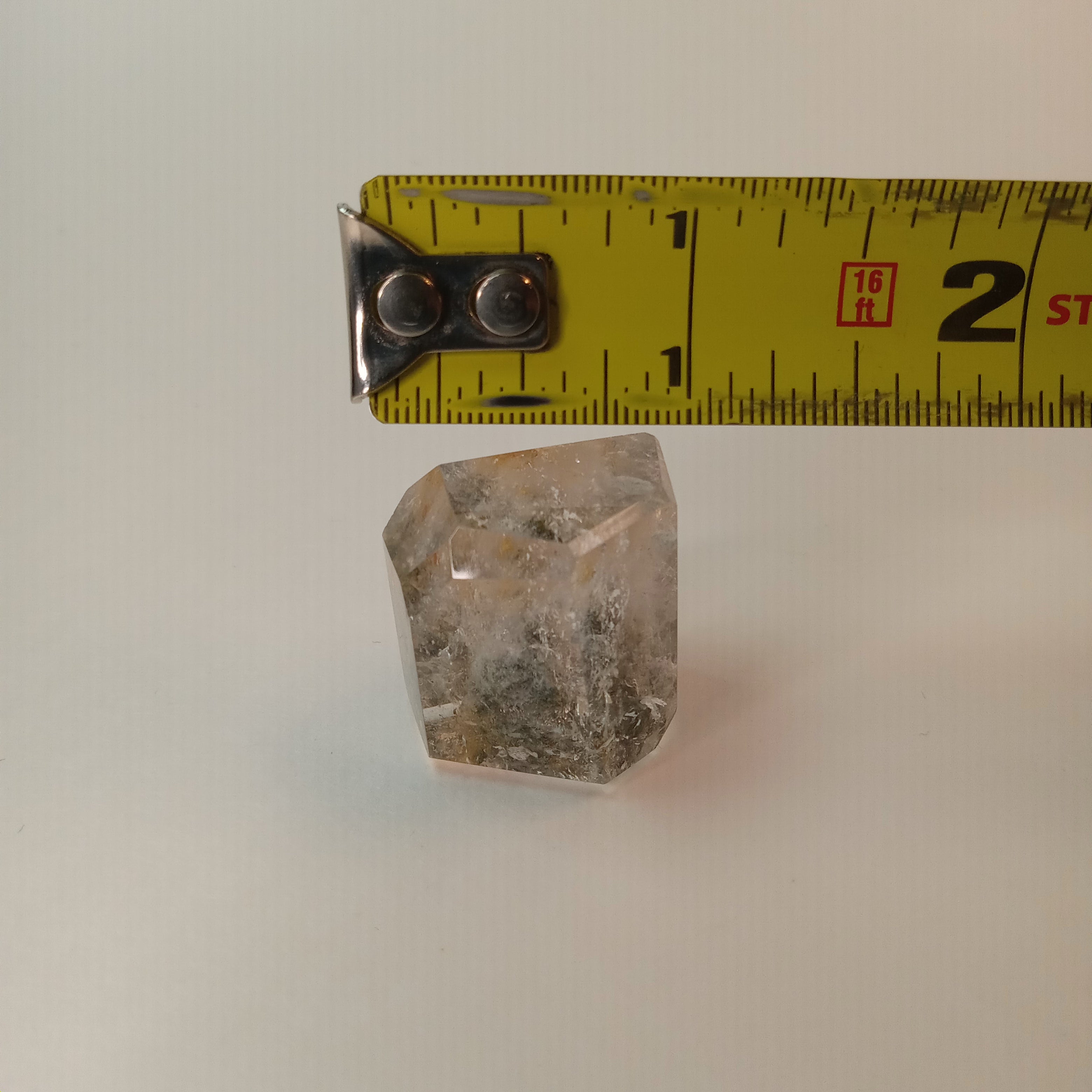 Thousand Layer Garden Quartz Polished Free Form with Smoky Layered Landscape Inclusions