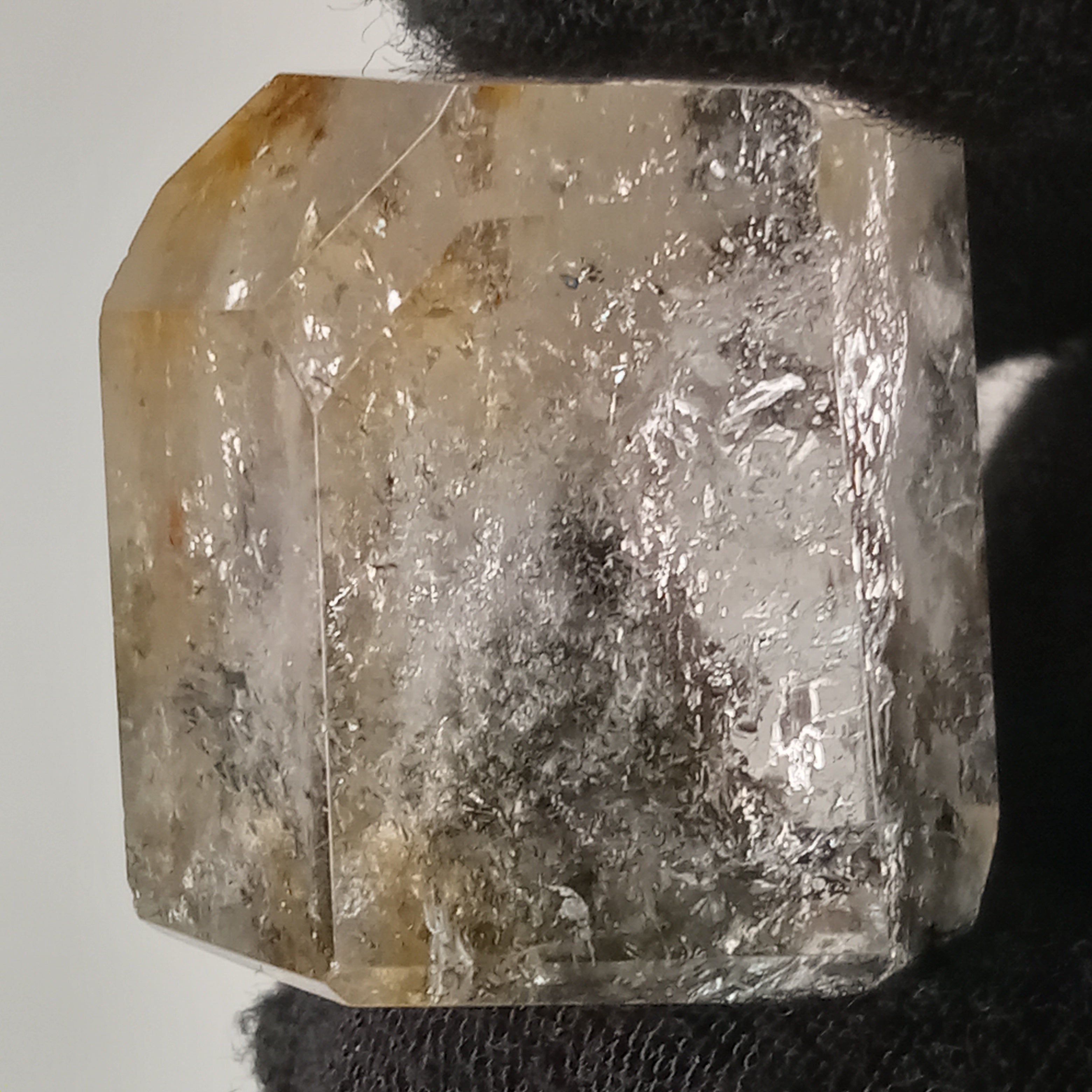 Thousand Layer Garden Quartz Polished Free Form with Smoky Layered Landscape Inclusions