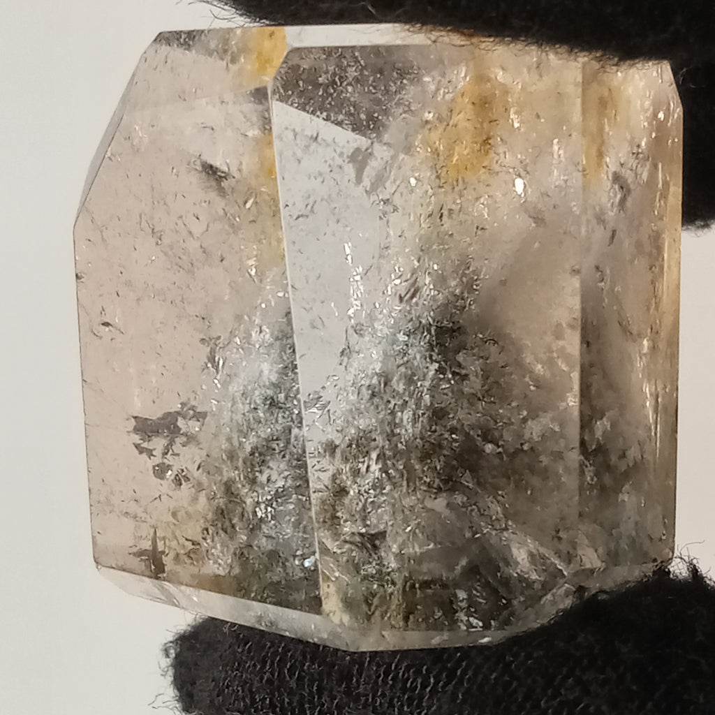 Thousand Layer Garden Quartz Polished Free Form with Smoky Layered Landscape Inclusions