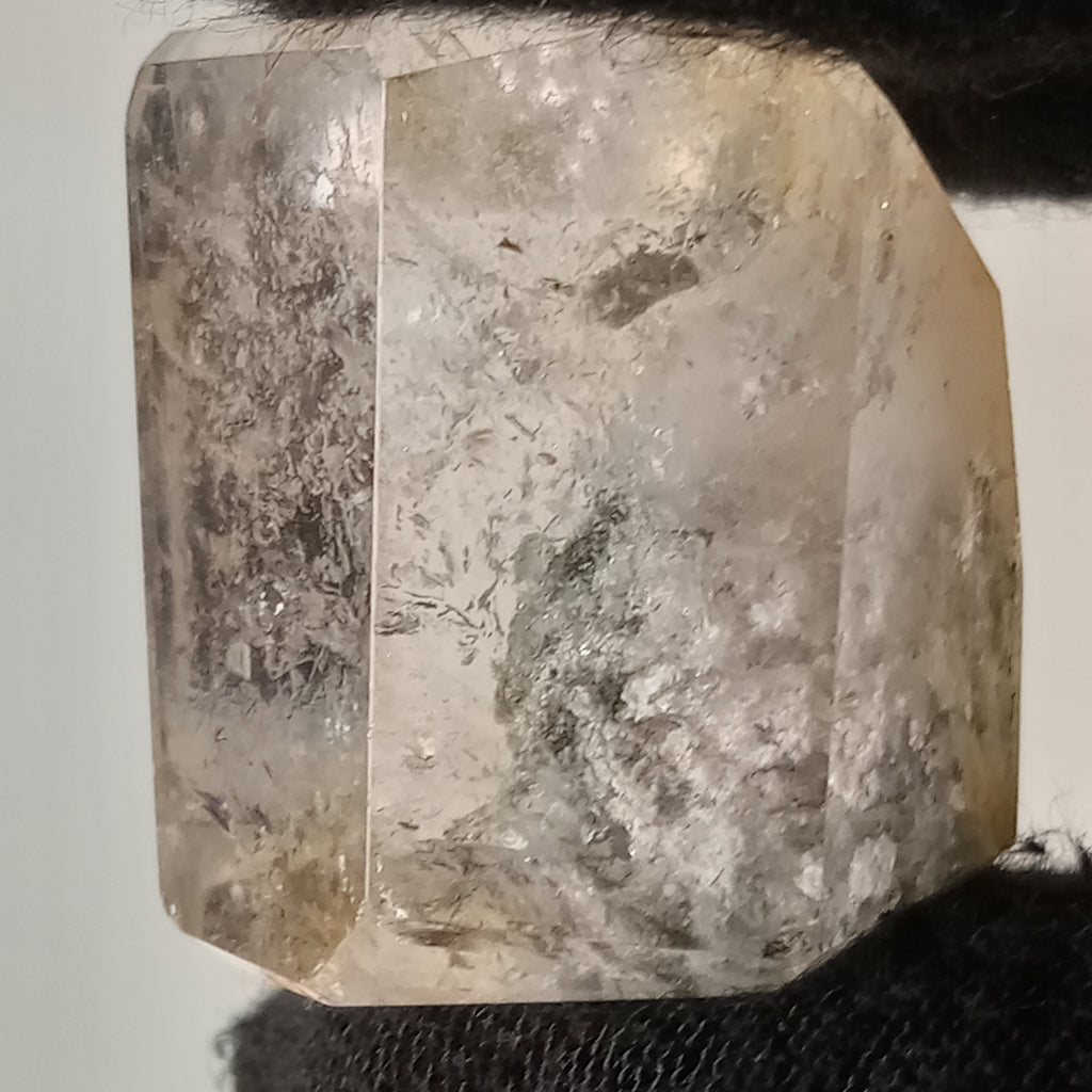 Thousand Layer Garden Quartz Polished Free Form with Smoky Layered Landscape Inclusions