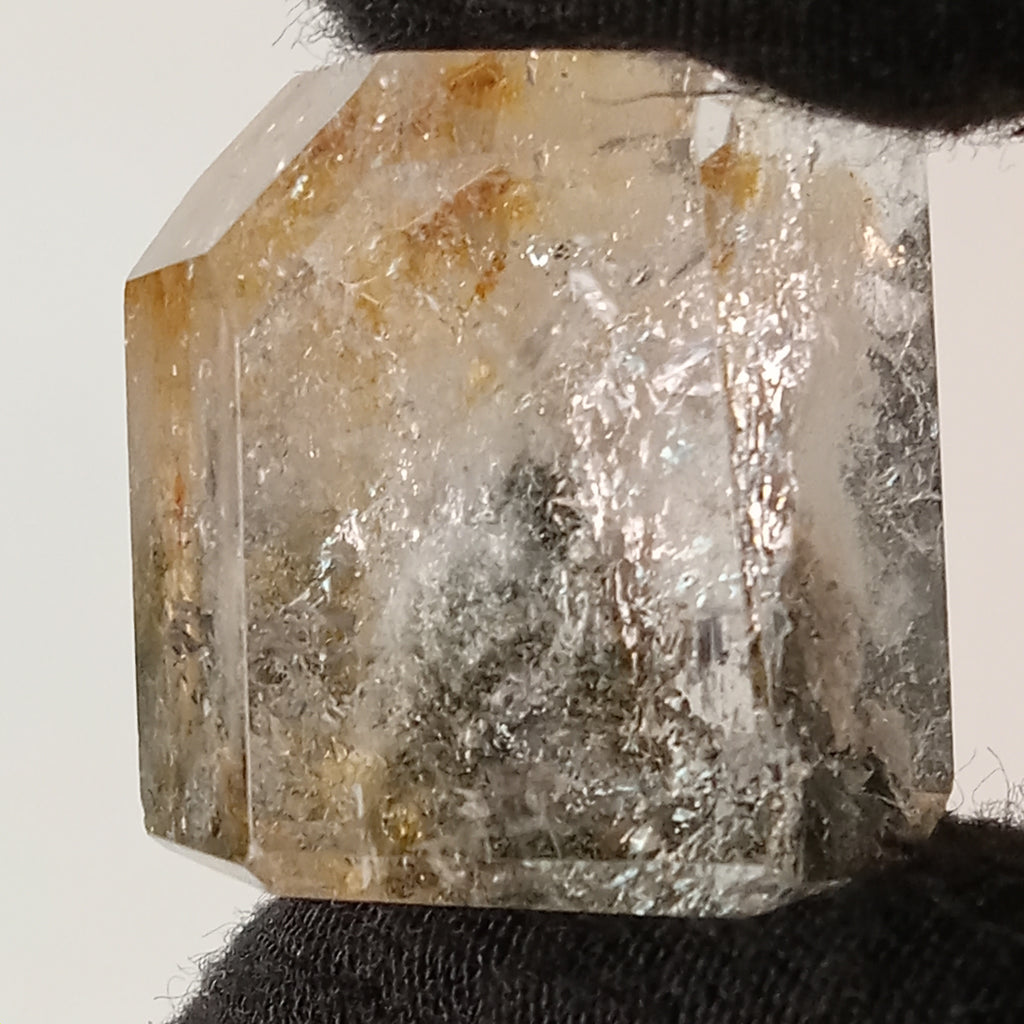 Thousand Layer Garden Quartz Polished Free Form with Smoky Layered Landscape Inclusions