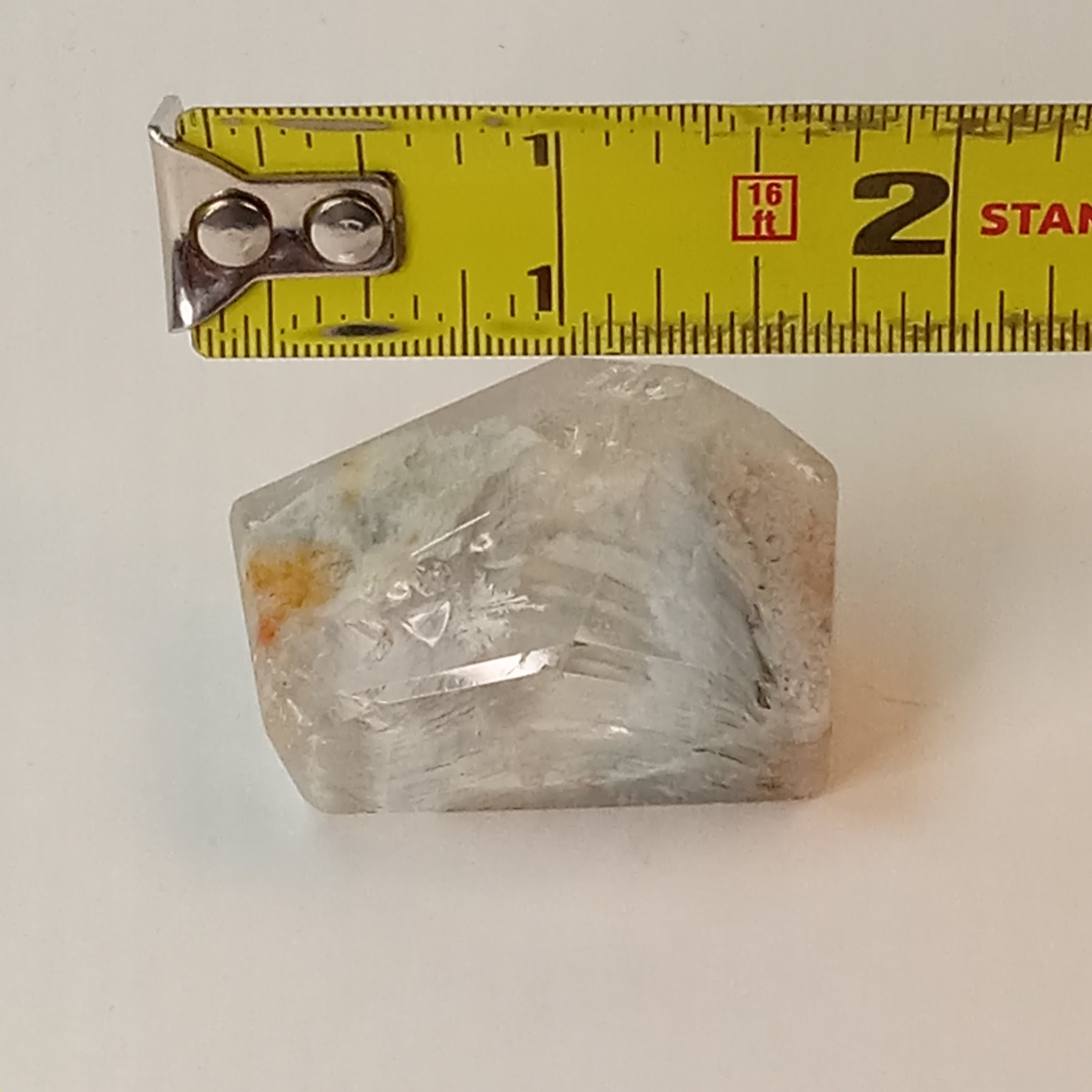 Thousand Layer Garden Quartz Polished Free Form with Horizontal Layered Landscape Inclusions