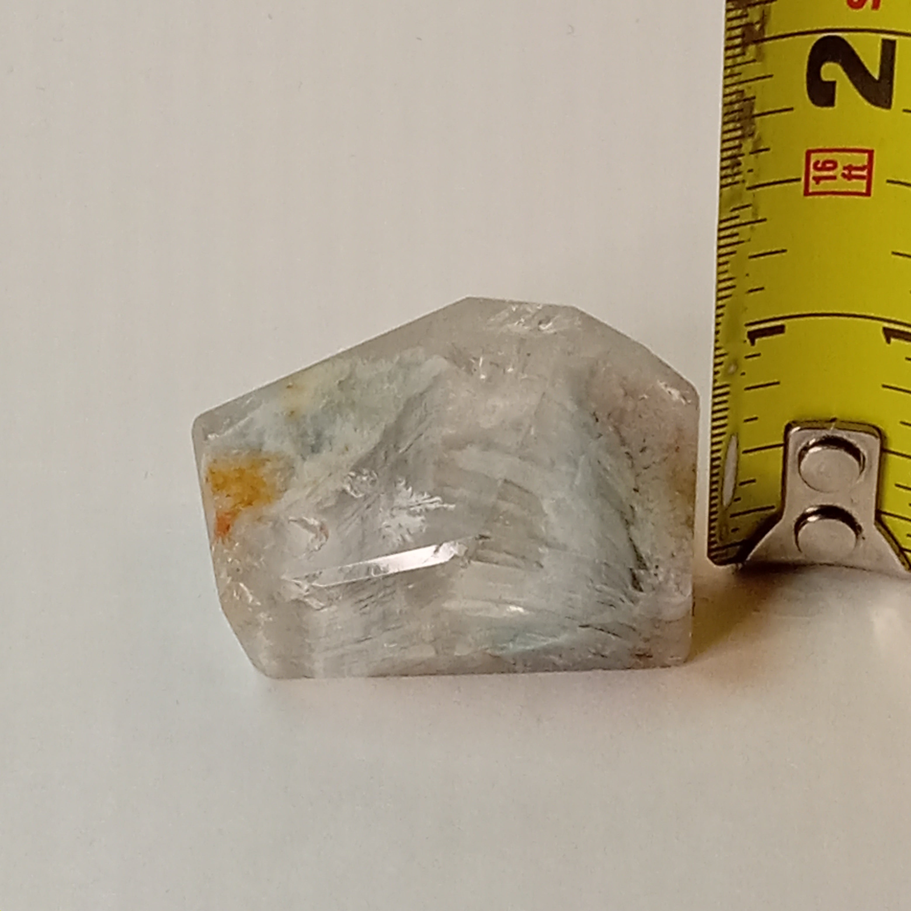 Thousand Layer Garden Quartz Polished Free Form with Horizontal Layered Landscape Inclusions