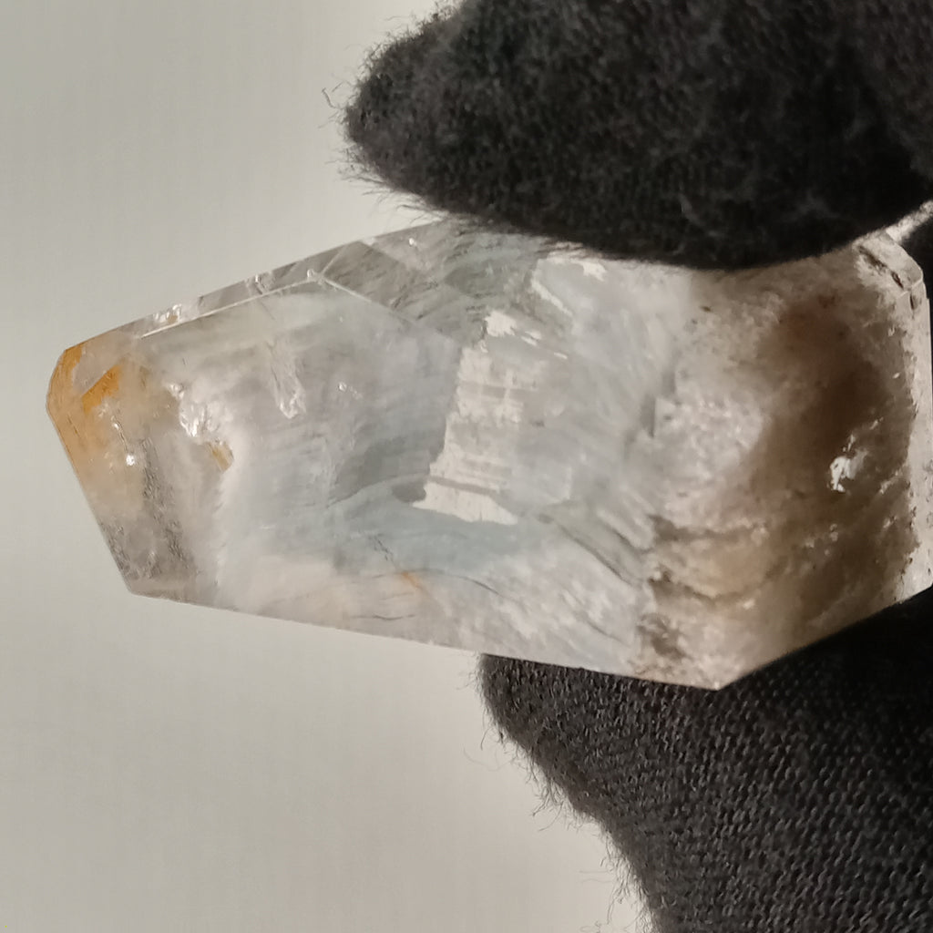 Thousand Layer Garden Quartz Polished Free Form with Horizontal Layered Landscape Inclusions
