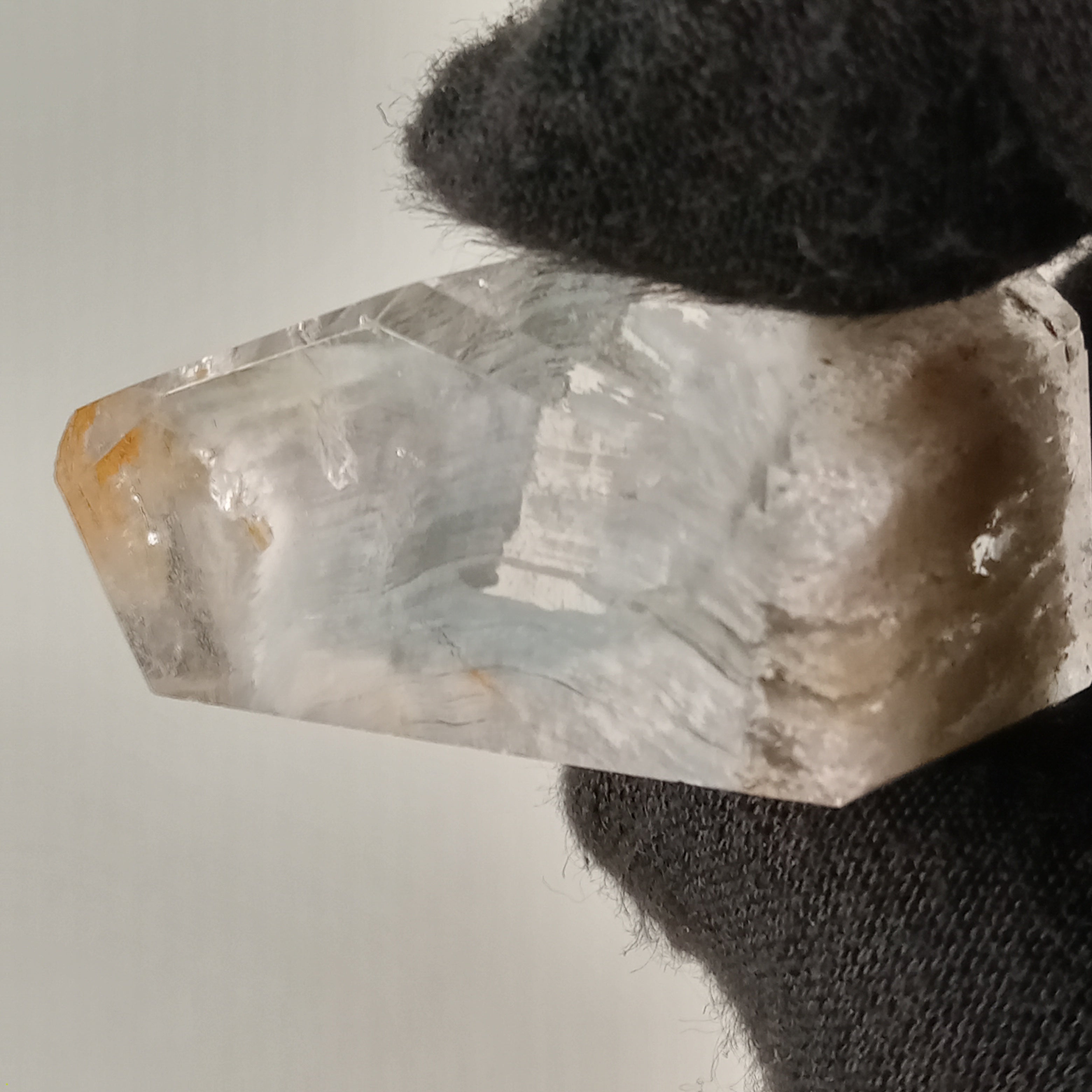 Thousand Layer Garden Quartz Polished Free Form with Horizontal Layered Landscape Inclusions