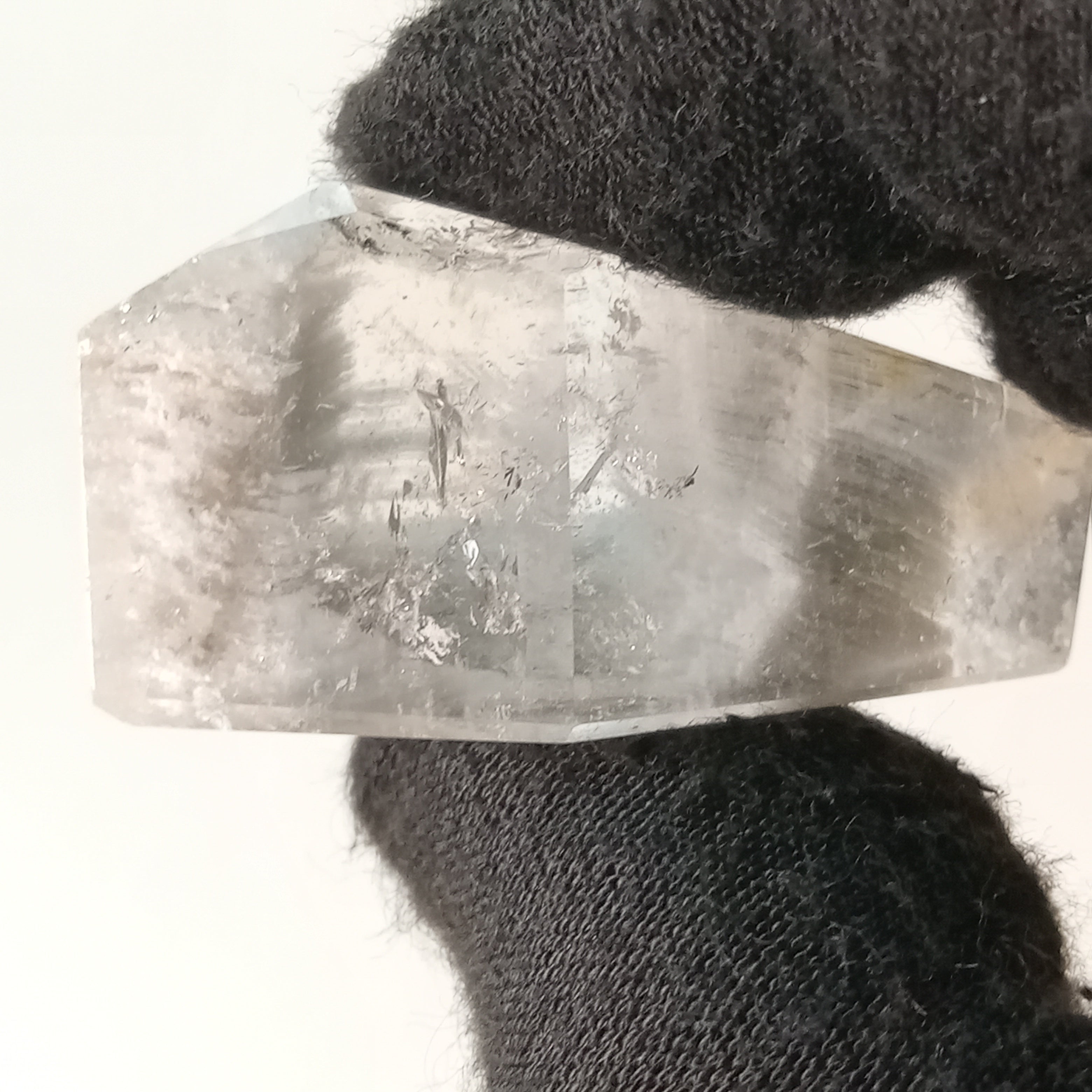 Thousand Layer Garden Quartz Polished Free Form with Horizontal Layered Landscape Inclusions