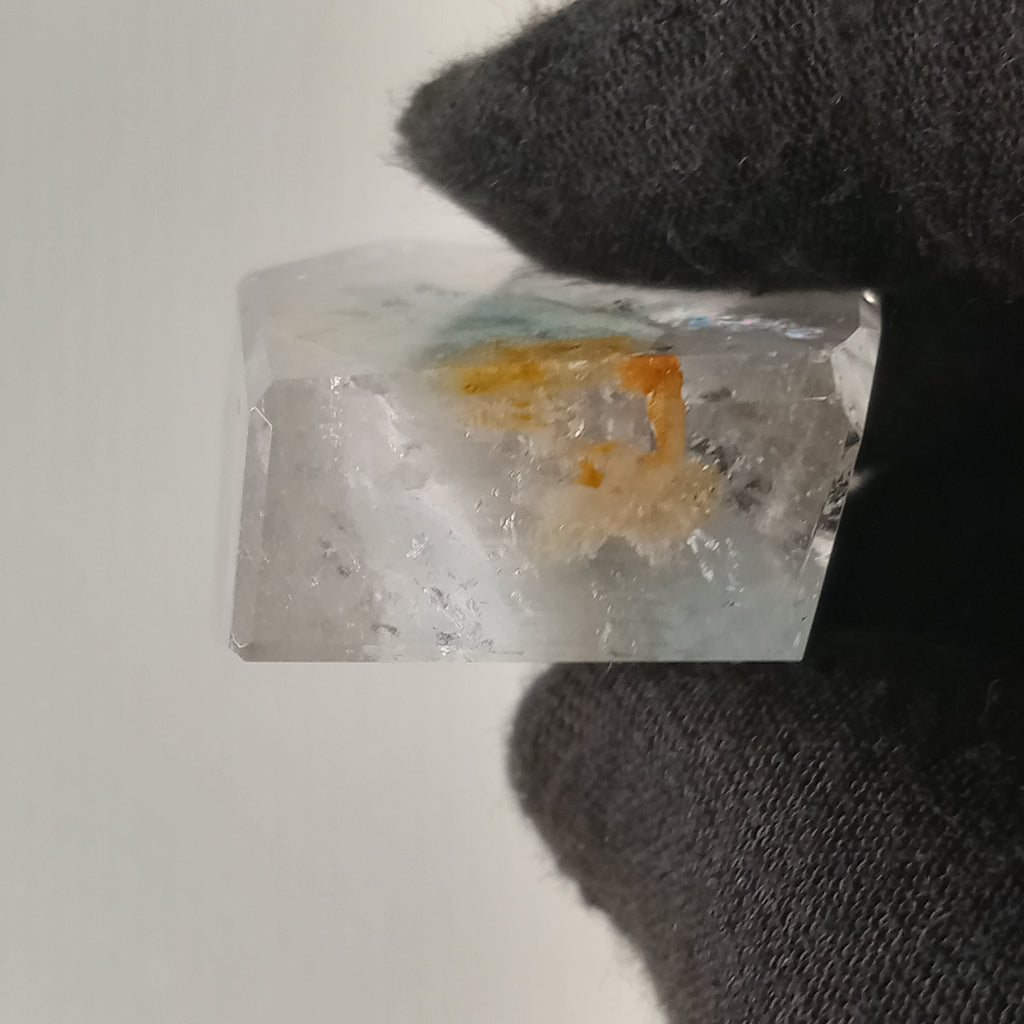 Thousand Layer Garden Quartz Polished Free Form with Horizontal Layered Landscape Inclusions