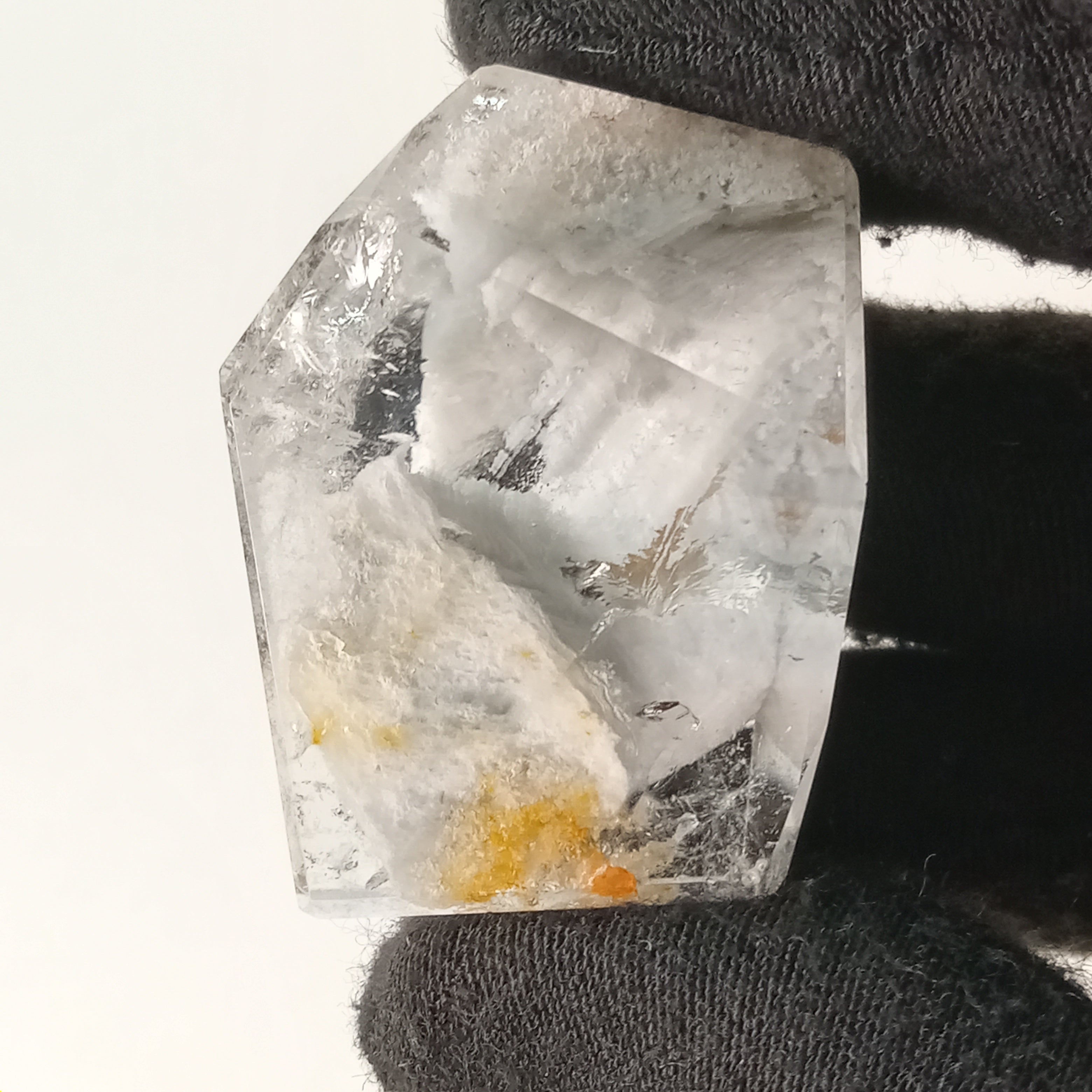 Thousand Layer Garden Quartz Polished Free Form with Horizontal Layered Landscape Inclusions