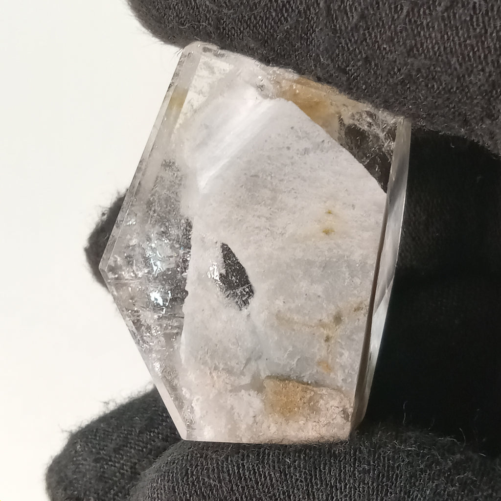 Thousand Layer Garden Quartz Polished Free Form with Horizontal Layered Landscape Inclusions