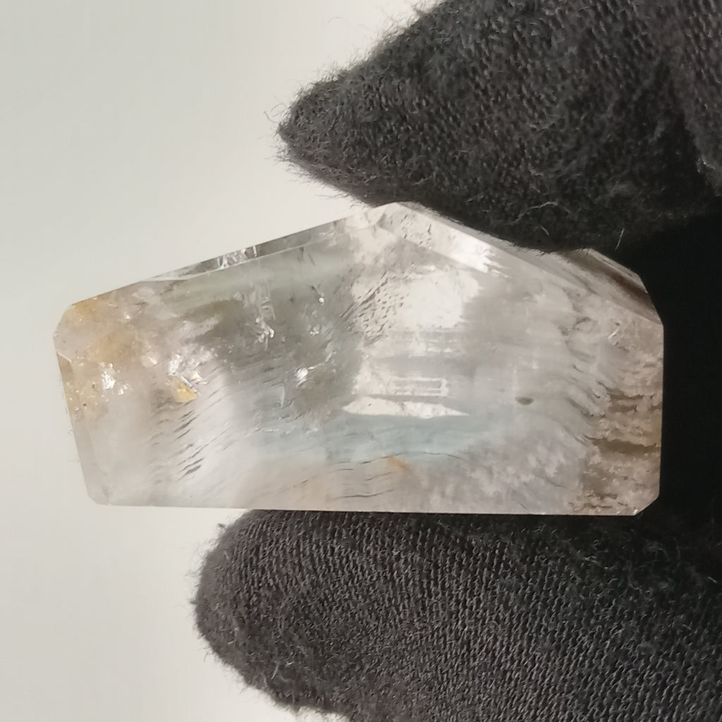 Thousand Layer Garden Quartz Polished Free Form with Horizontal Layered Landscape Inclusions