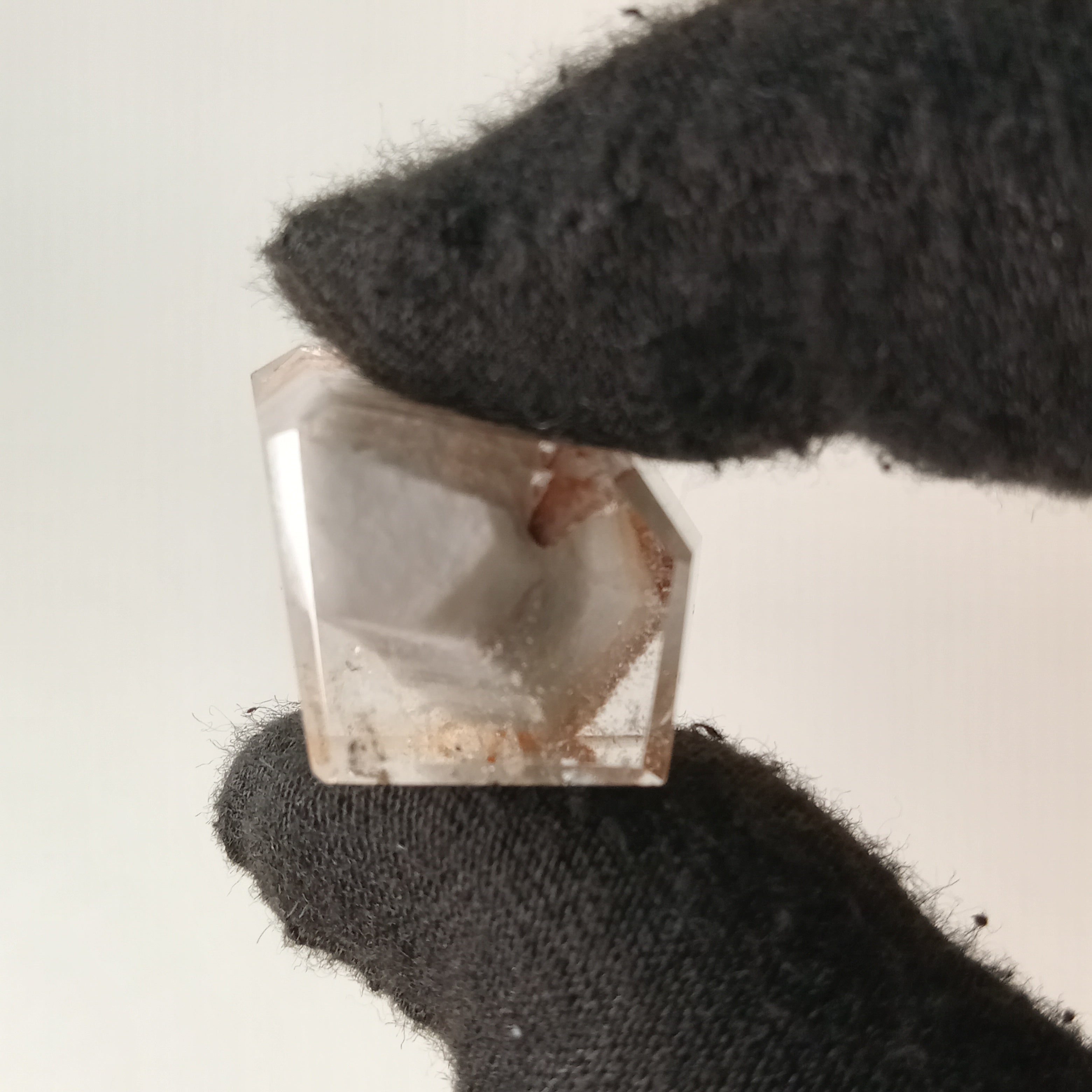 Thousand Layer Garden Quartz Polished Free Form with Vibrant Orange Layered Inclusions