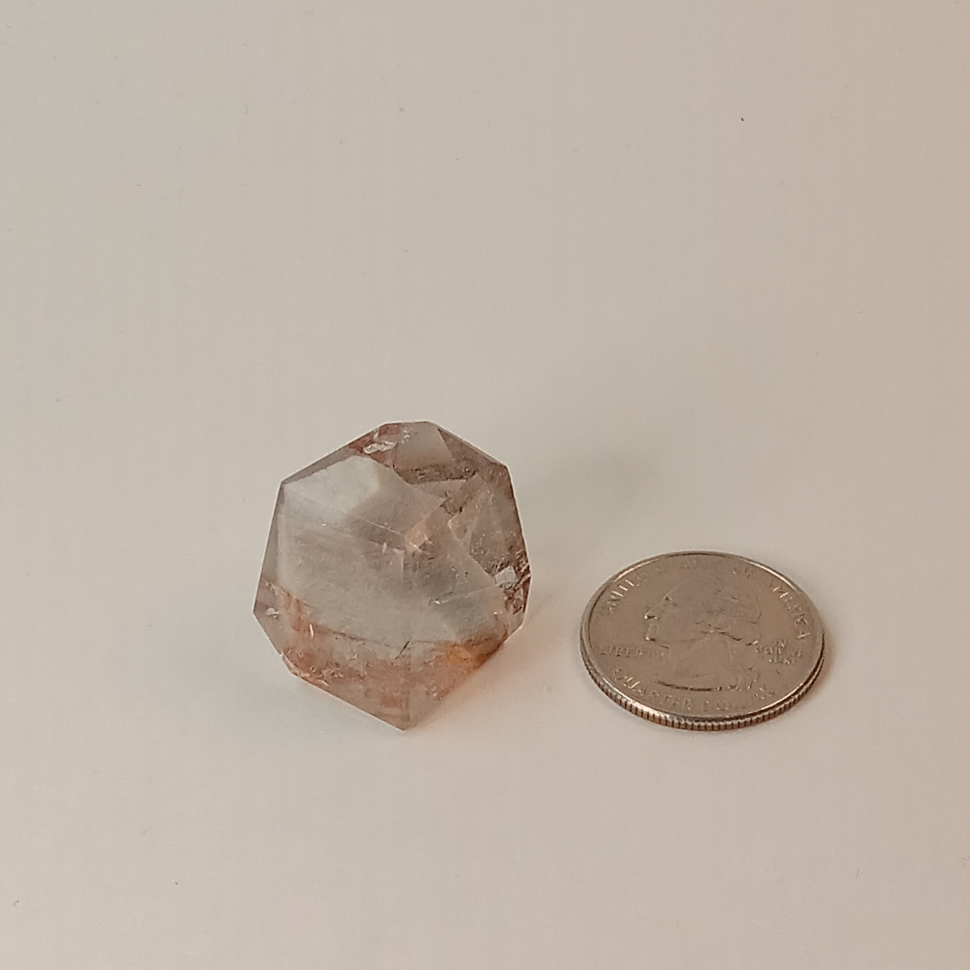 Thousand Layer Garden Quartz Polished Free Form with Vibrant Orange Layered Inclusions