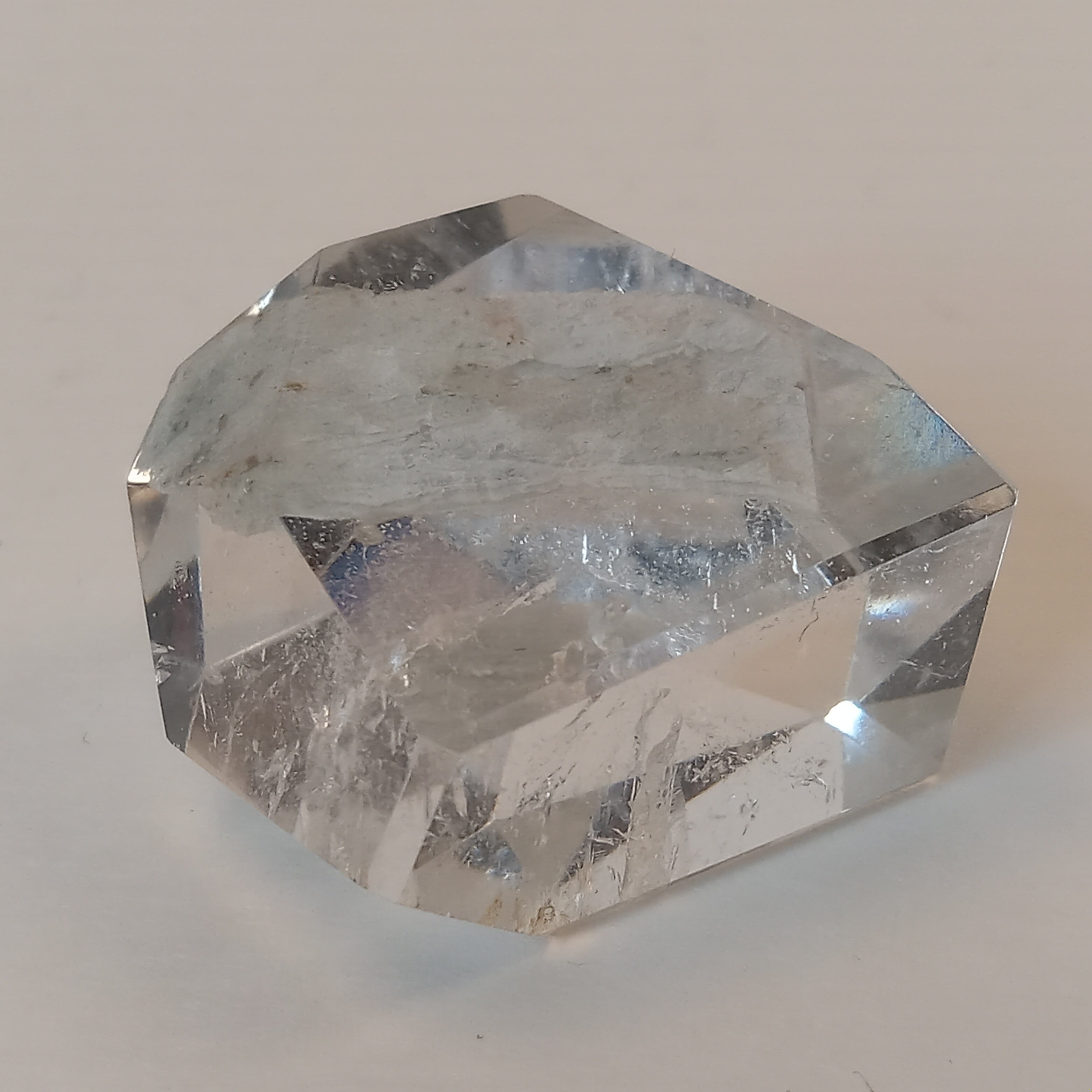 Thousand Layer Garden Quartz Polished Free Form with Blue-White Layered Landscape Inclusions