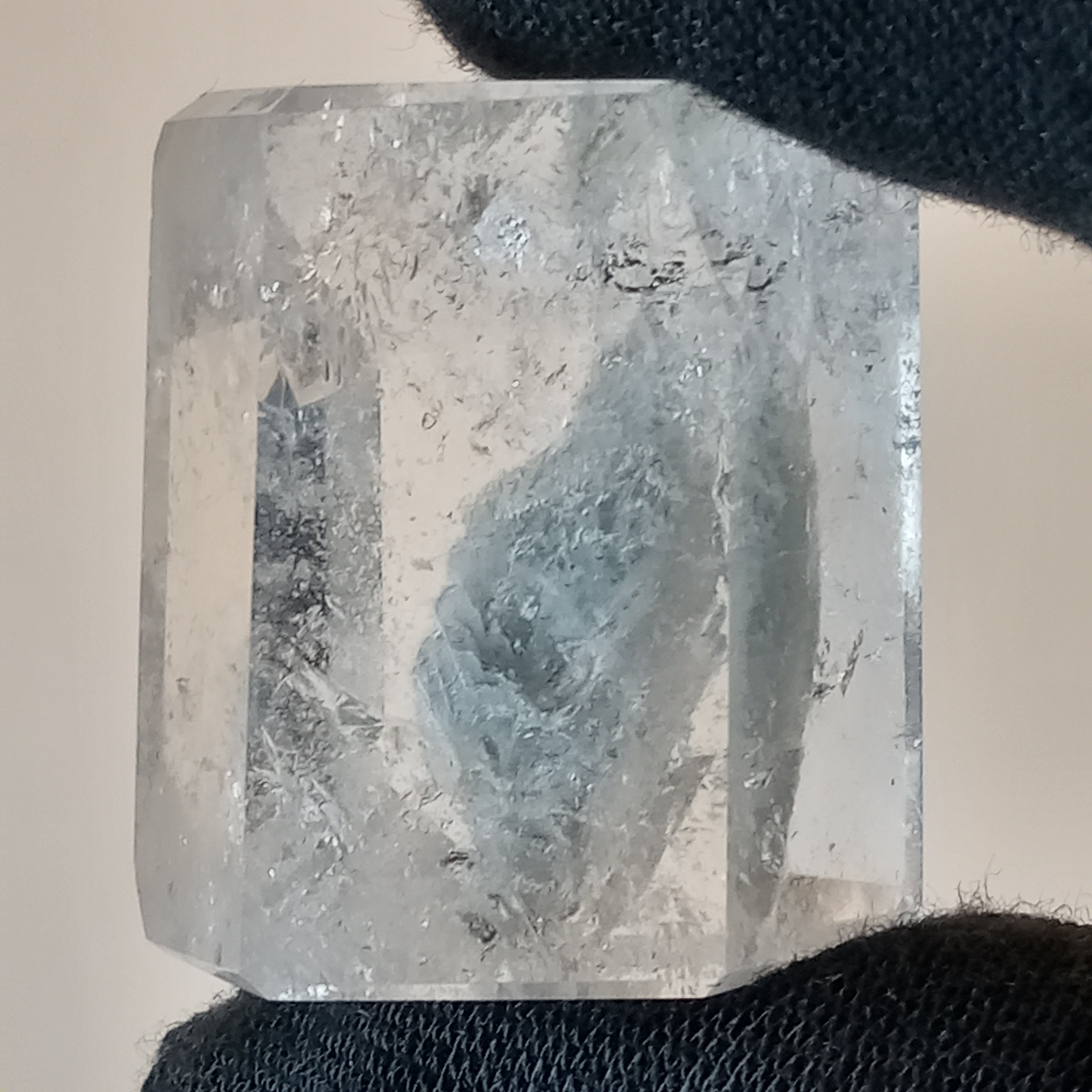 Thousand Layer Garden Quartz Polished Free Form with Blue Phantom Landscape Inclusions