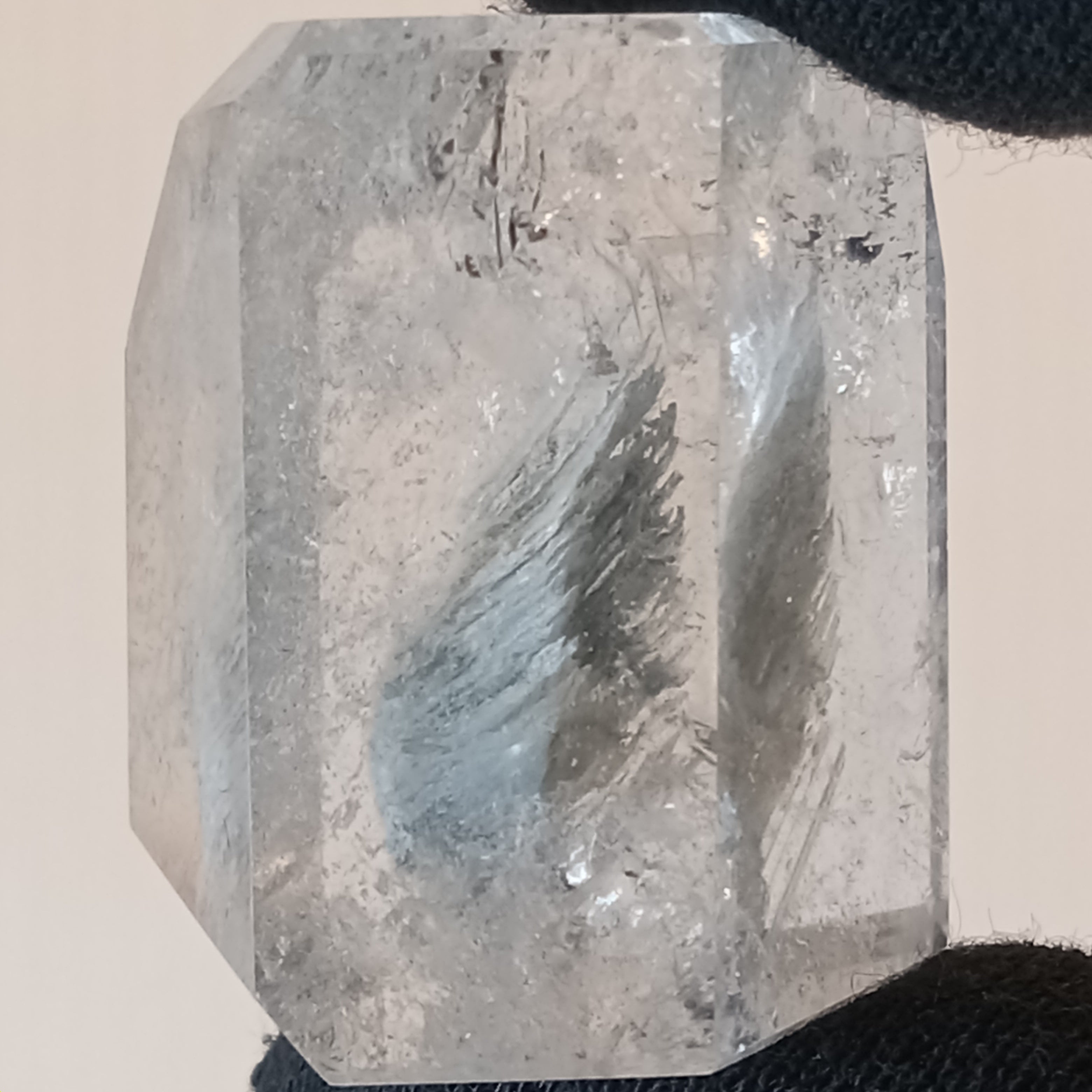 Thousand Layer Garden Quartz Polished Free Form with Blue Phantom Landscape Inclusions