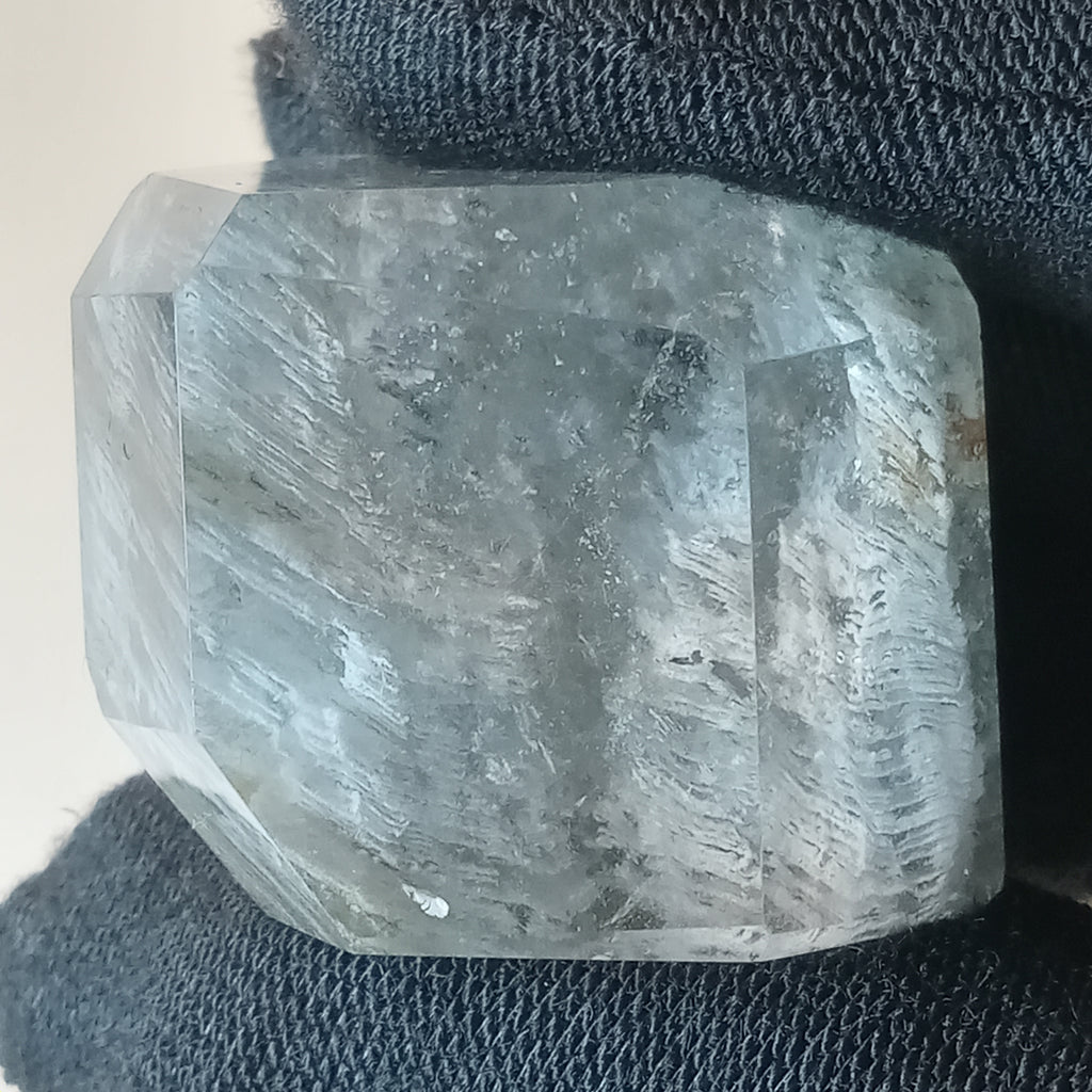 Thousand Layer Garden Quartz Polished Free Form with Blue Layered Landscape Inclusions