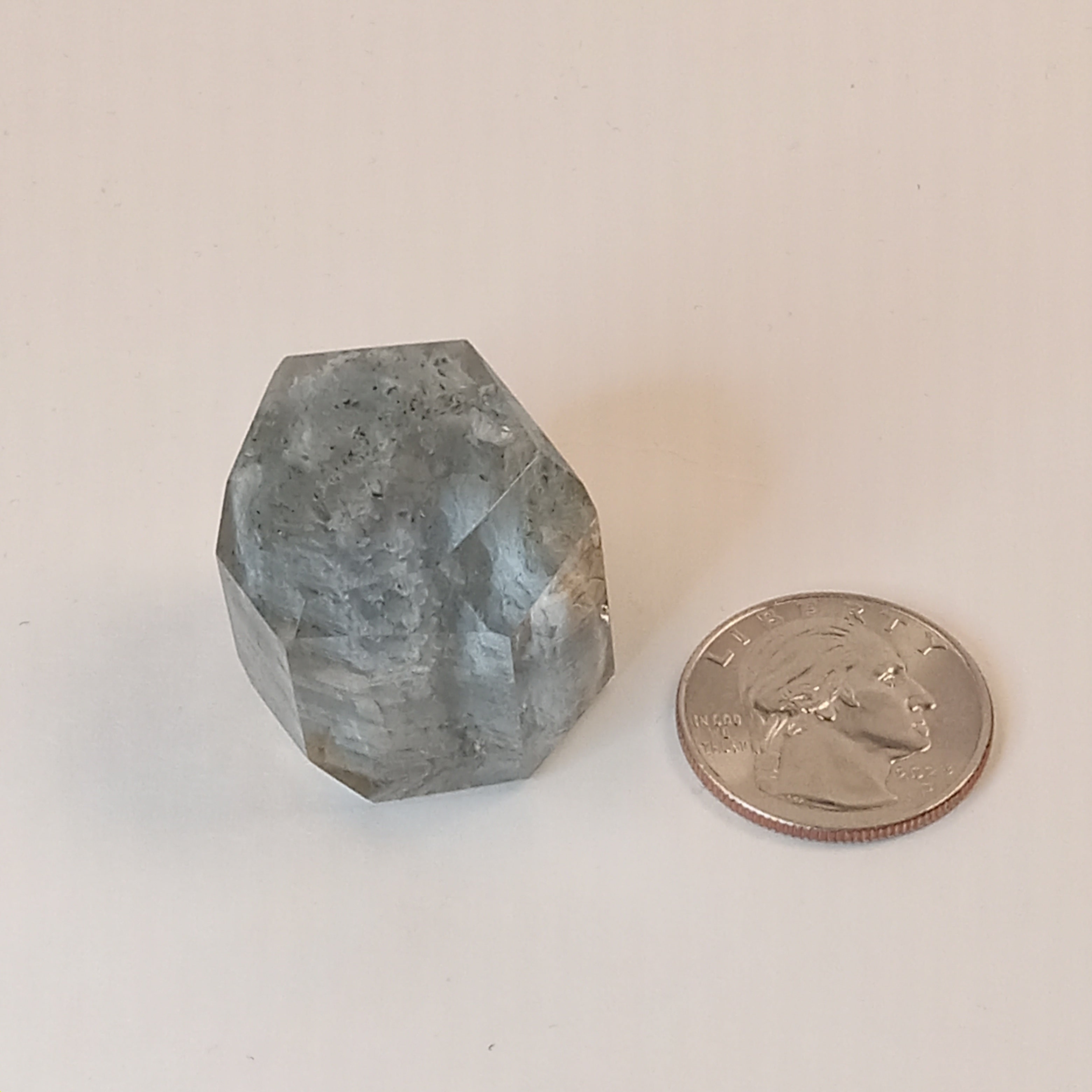Thousand Layer Garden Quartz Polished Free Form with Blue Layered Landscape Inclusions