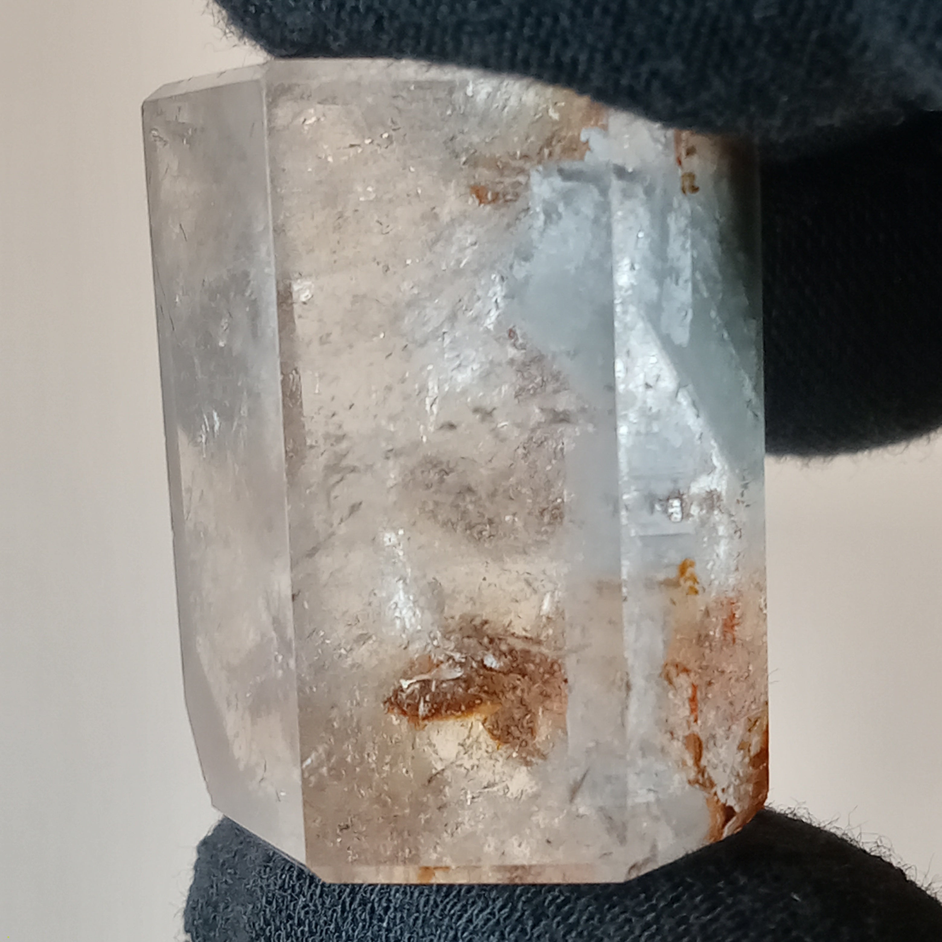 Thousand Layer Garden Quartz Polished Free Form with Red Landscape Mineral Inclusions