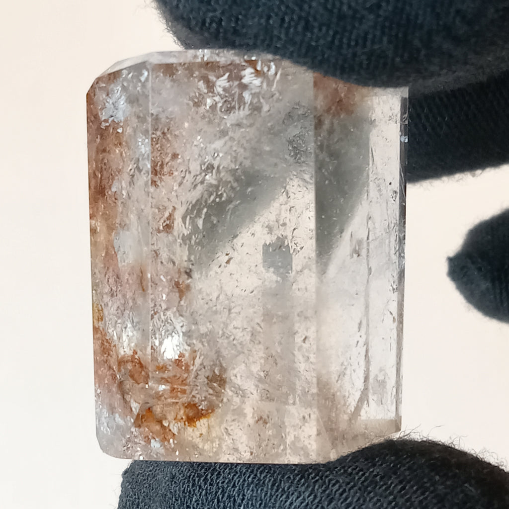 Thousand Layer Garden Quartz Polished Free Form with Red Landscape Mineral Inclusions