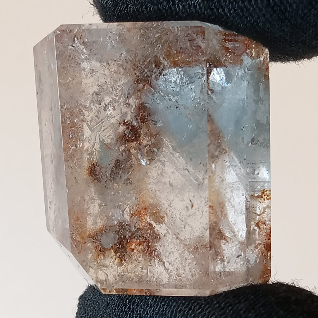 Thousand Layer Garden Quartz Polished Free Form with Red Landscape Mineral Inclusions