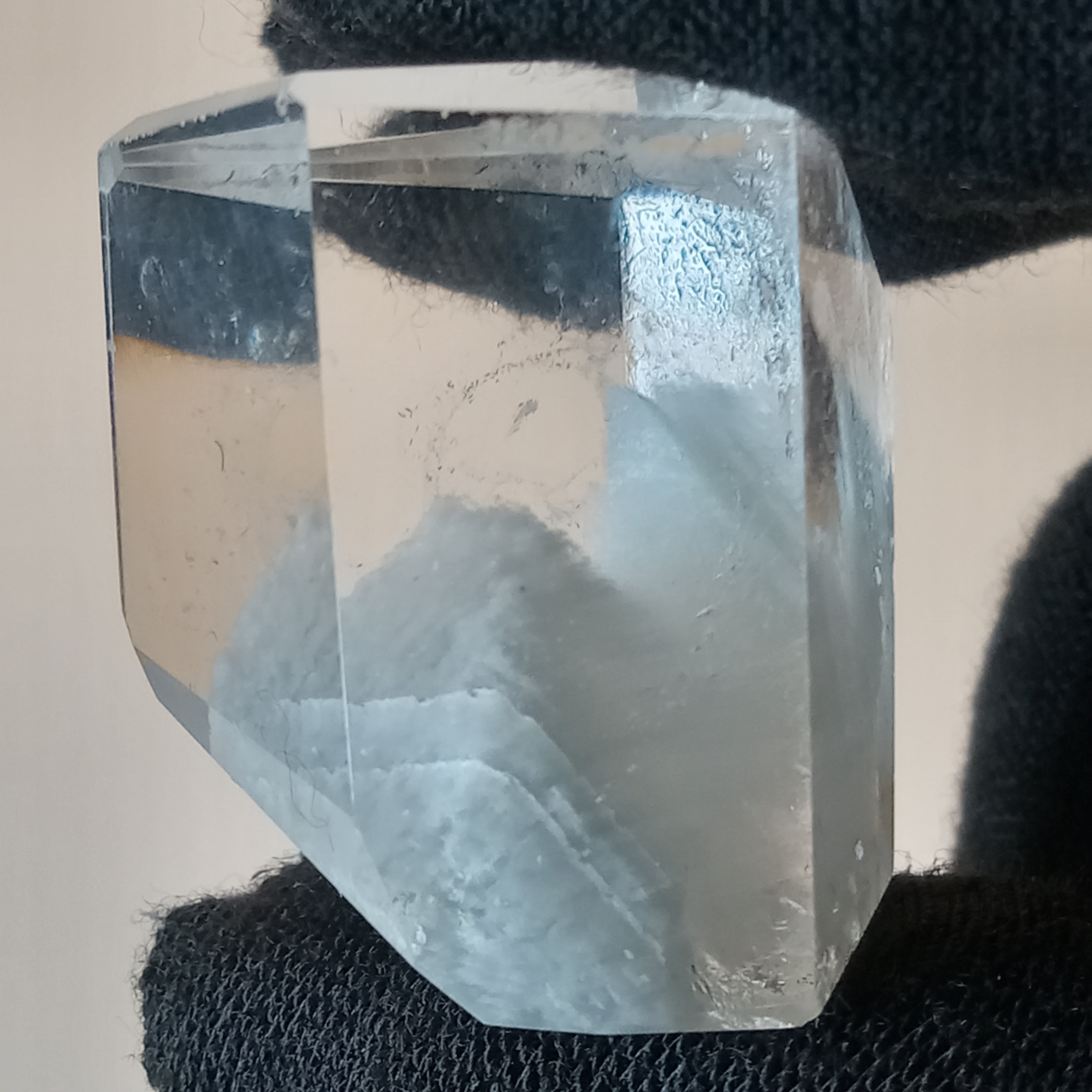 Thousand Layer Garden Quartz Polished Free Form with Floating Blue Landscape Inclusions