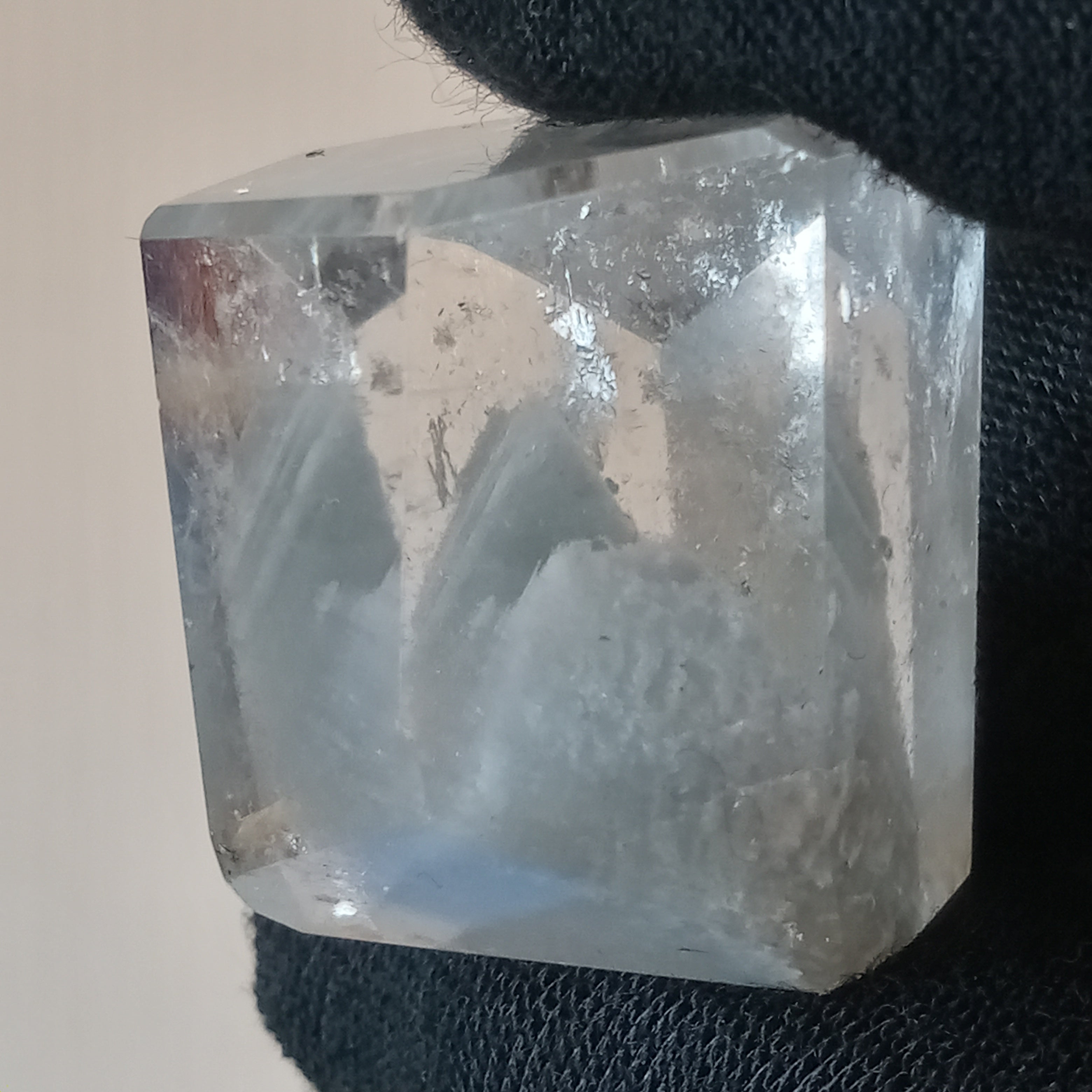 Thousand Layer Garden Quartz Polished Free Form with Floating Blue Landscape Inclusions