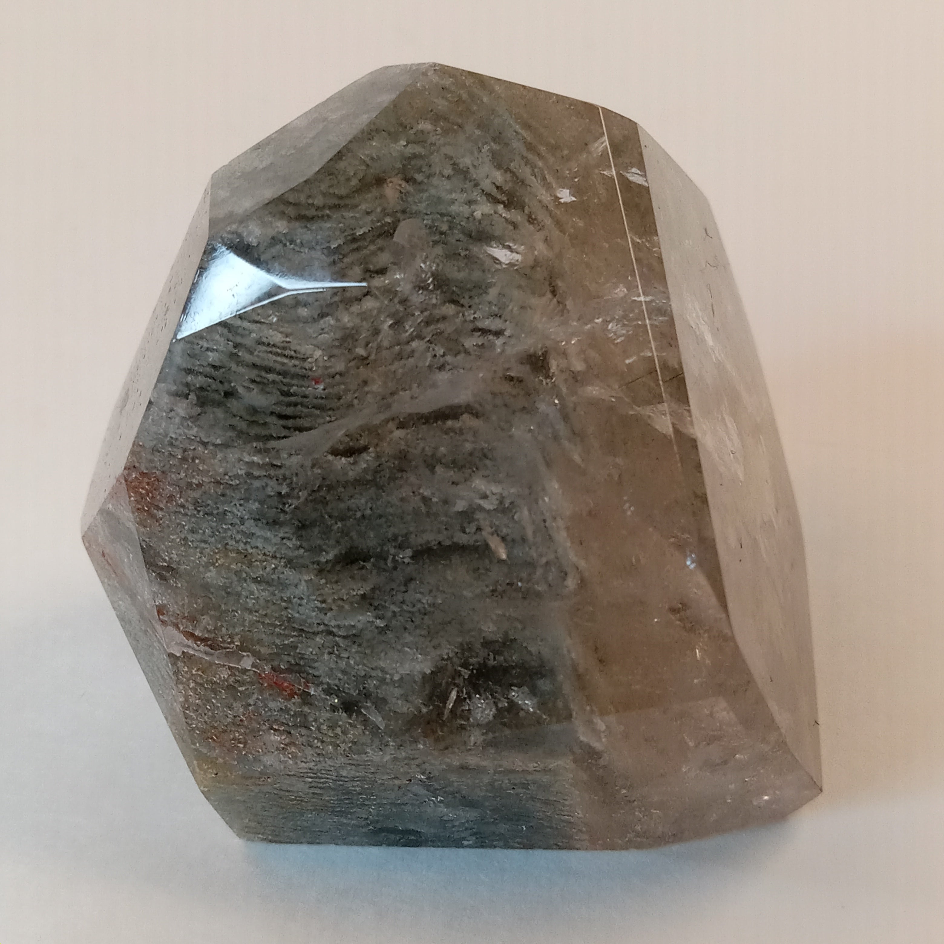 Thousand Layer Garden Quartz Polished Free Form with Dense Landscape Inclusions