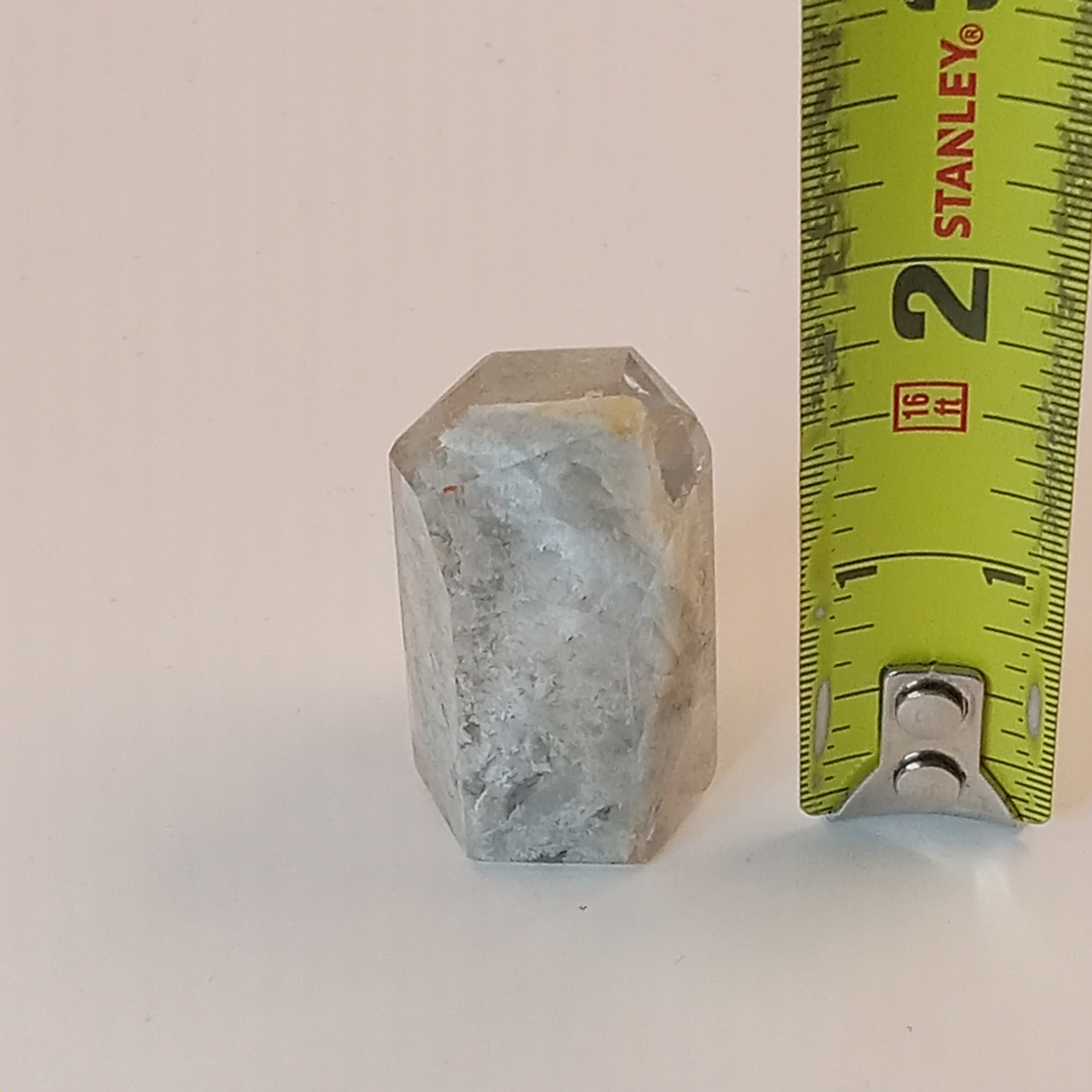 Thousand Layer Garden Quartz Polished Free Form with Flowing Blue Layered Inclusions