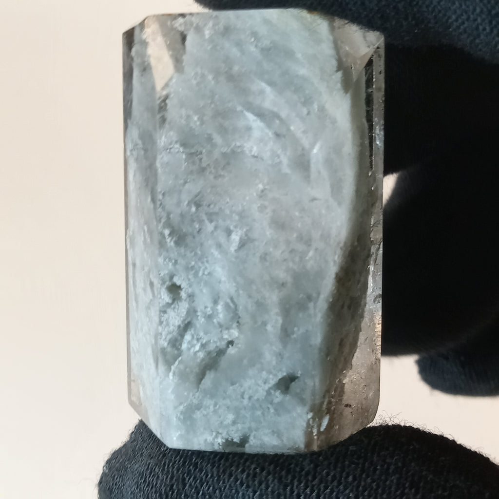 Thousand Layer Garden Quartz Polished Free Form with Flowing Blue Layered Inclusions