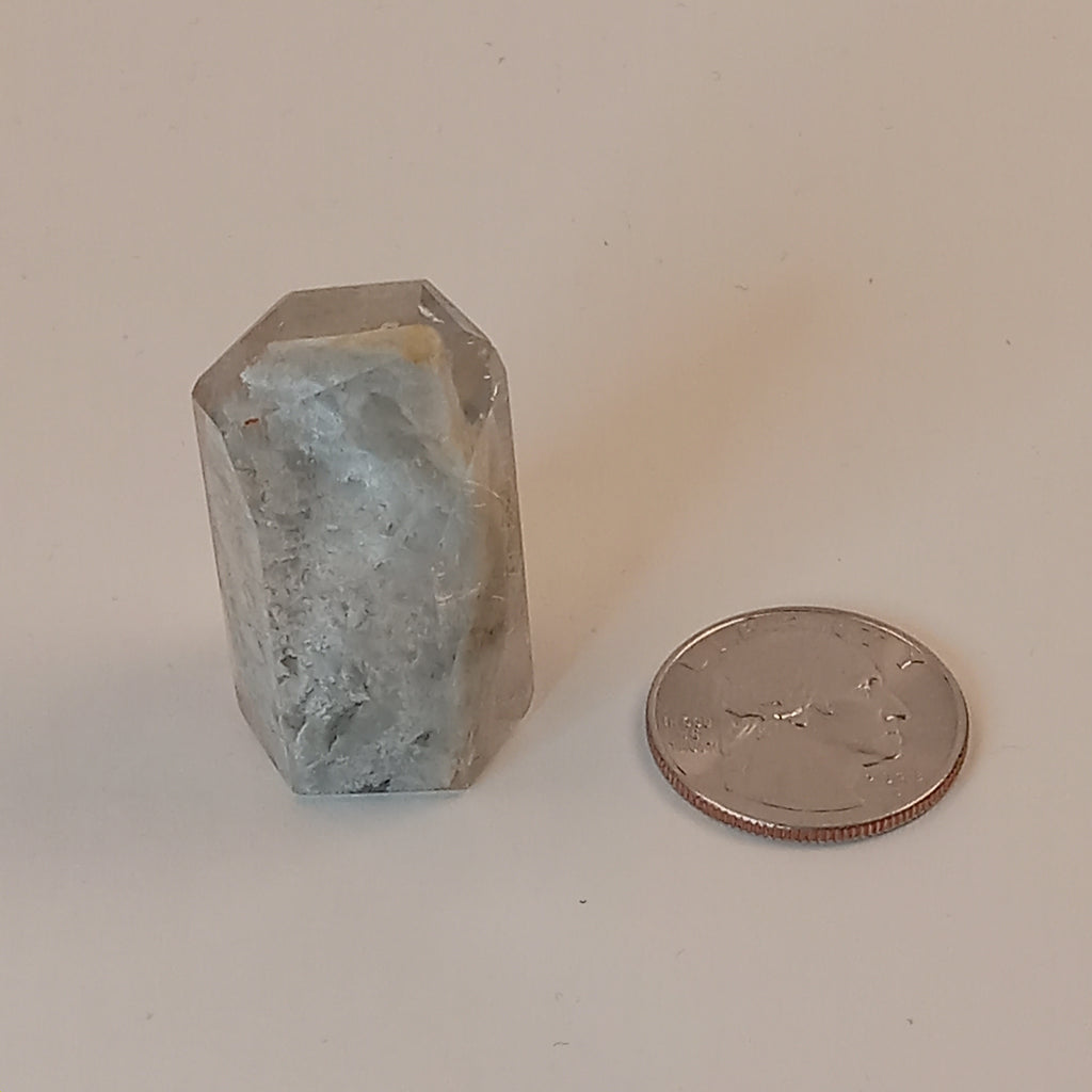 Thousand Layer Garden Quartz Polished Free Form with Flowing Blue Layered Inclusions