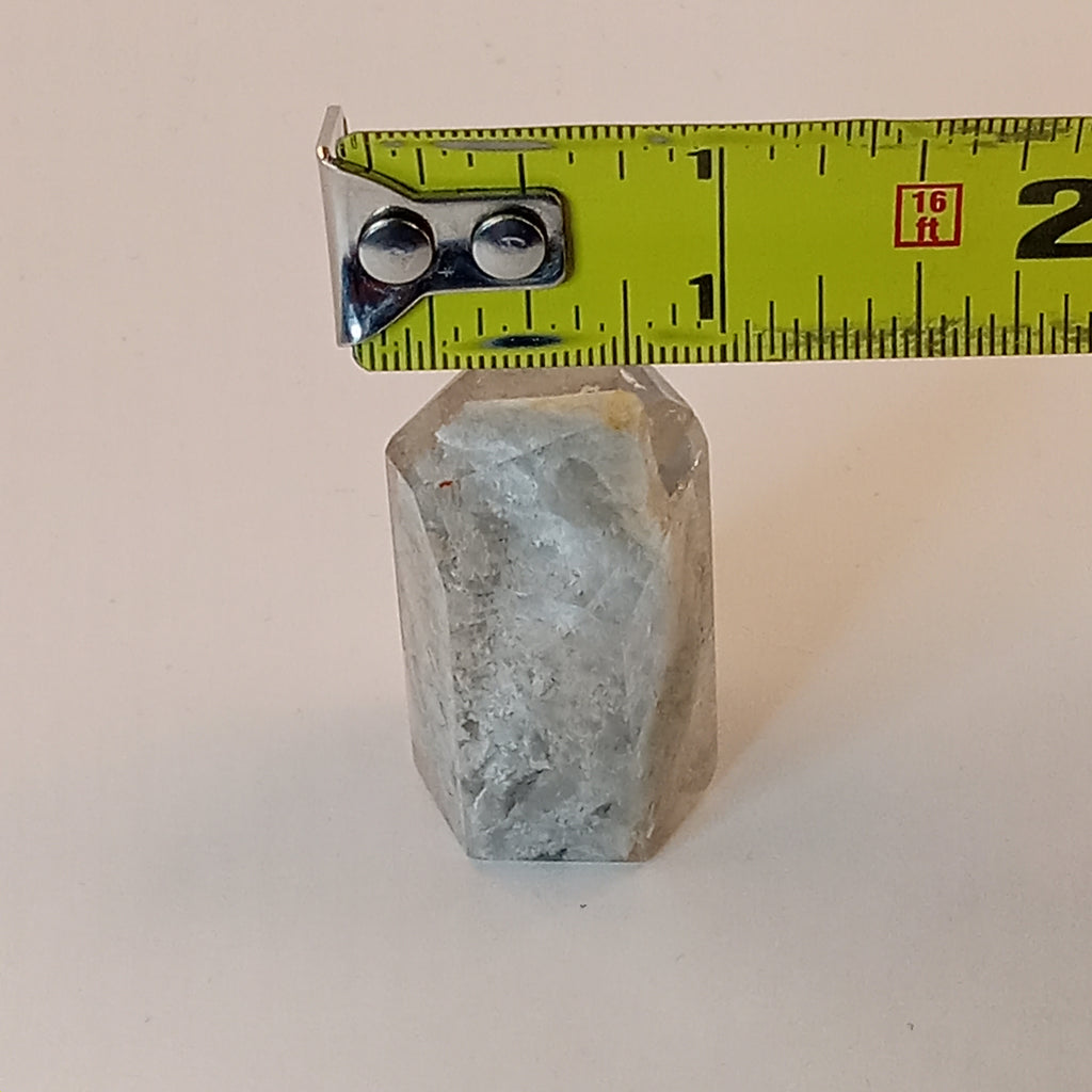 Thousand Layer Garden Quartz Polished Free Form with Flowing Blue Layered Inclusions