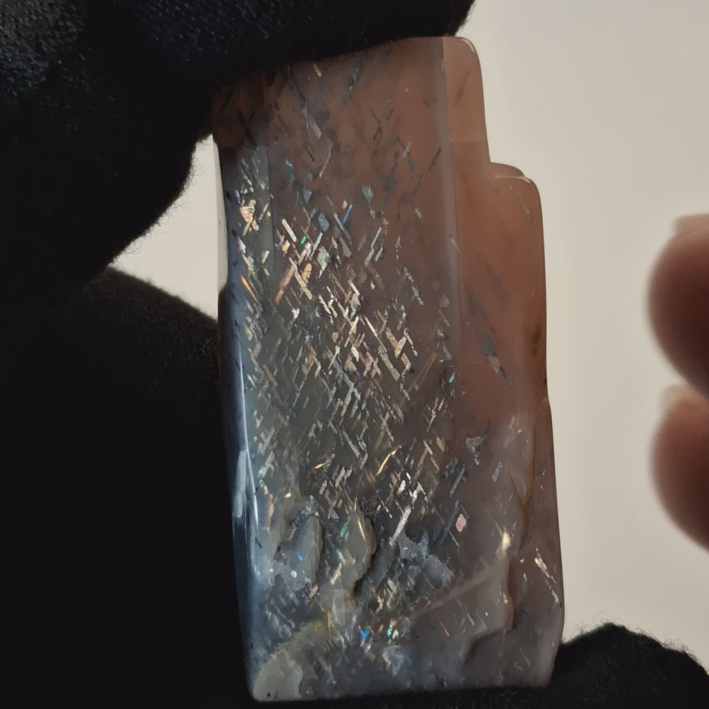 Rainbow Lattice Sunstone Polished Specimen | RS-007 | 21g | Tanzania