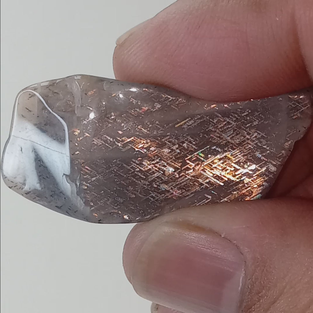 Rainbow Lattice Sunstone Polished Specimen | Tanzania | 10g